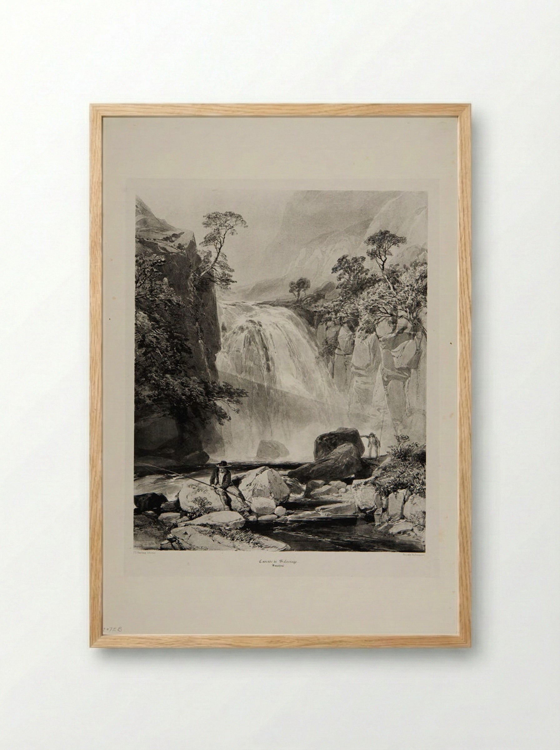 Cascade de Sassenage - James Duffield Harding - Framed Print Wood