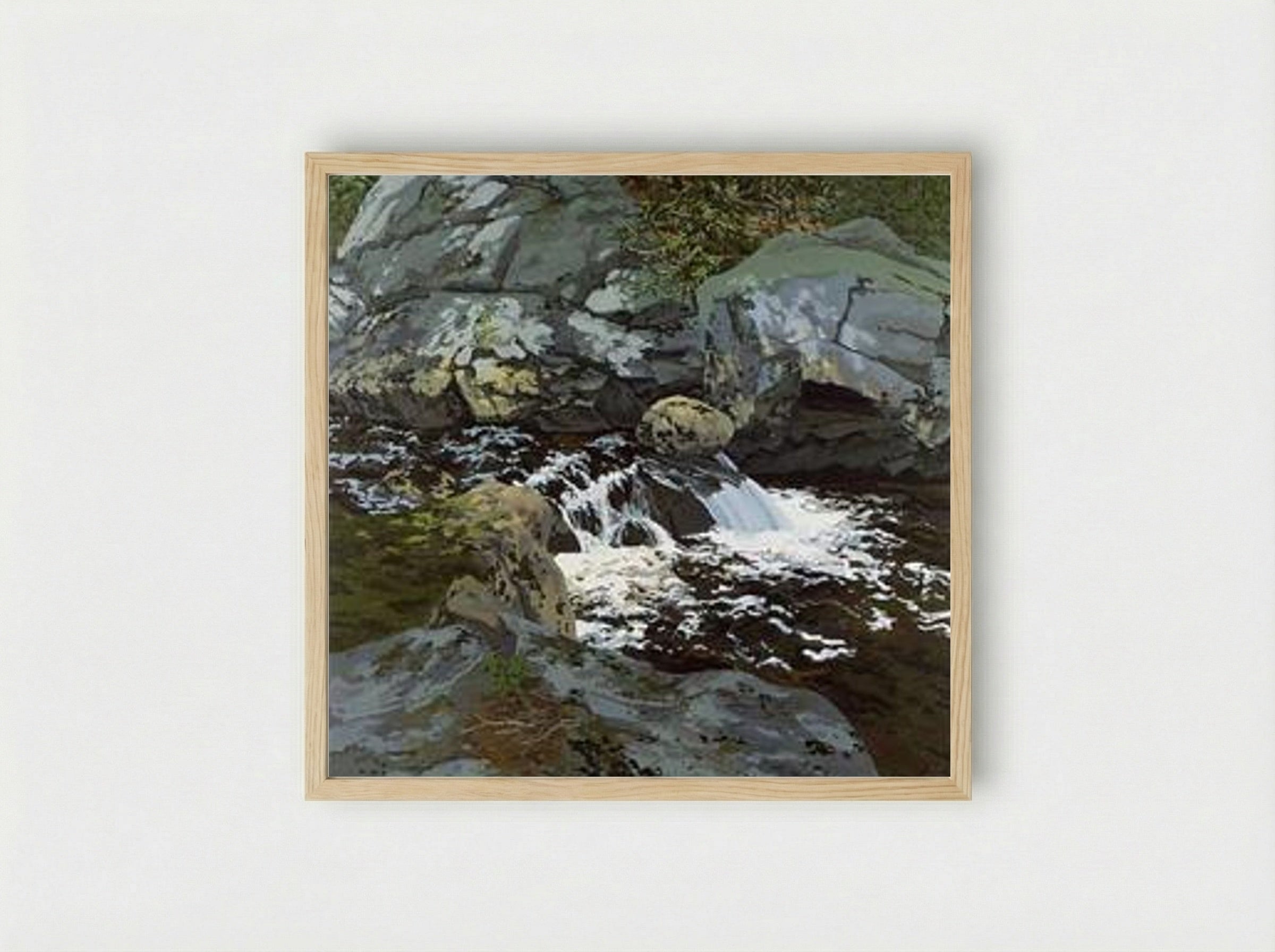 Cascade - Neil Welliver - Framed Print Wood