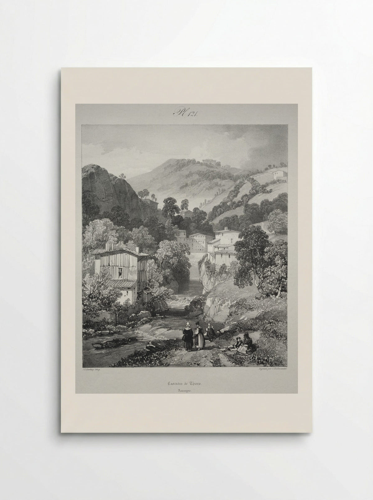 Cascades de Thiers - James Duffield Harding - Poster