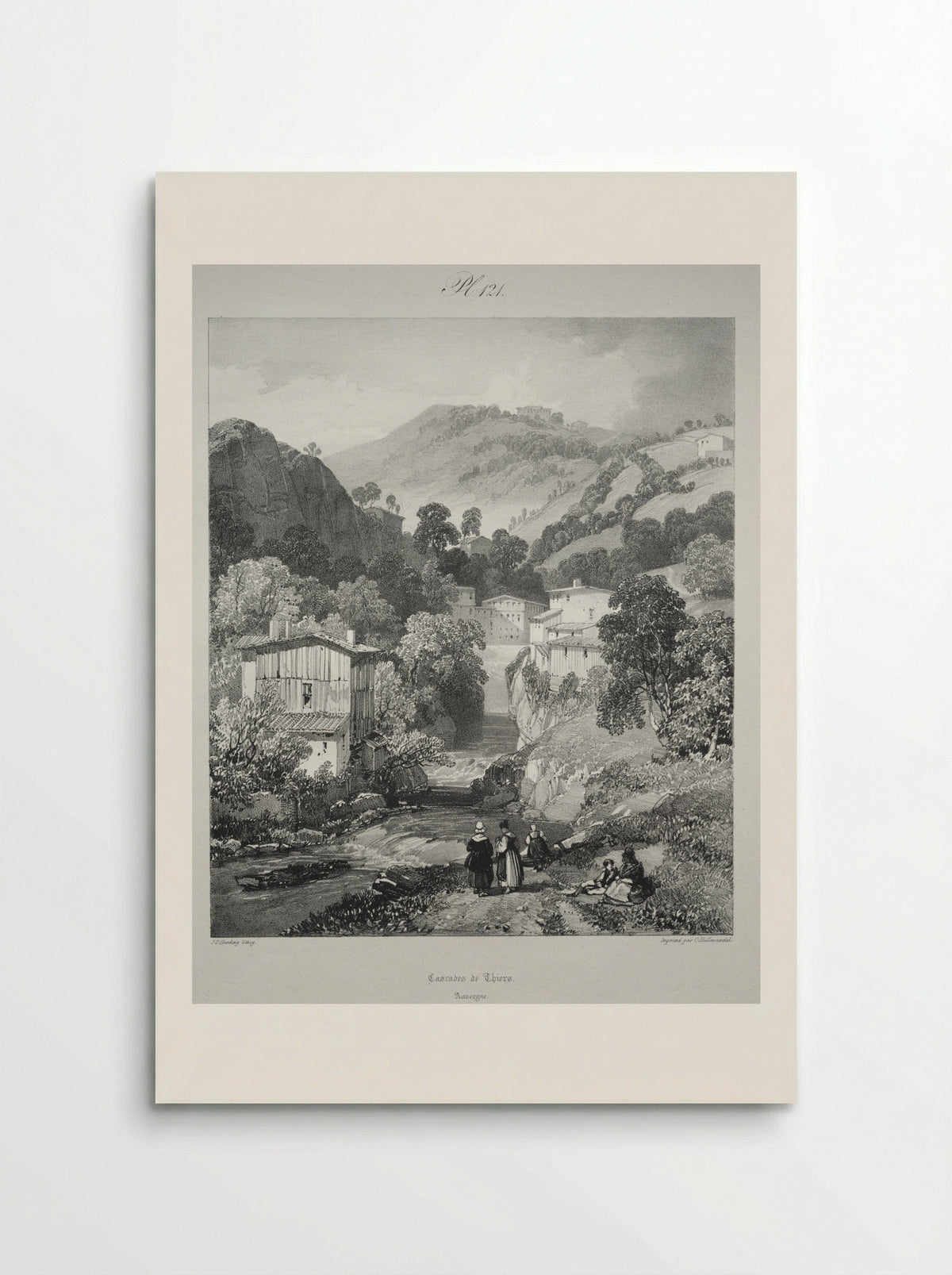 Cascades de Thiers - James Duffield Harding - Poster