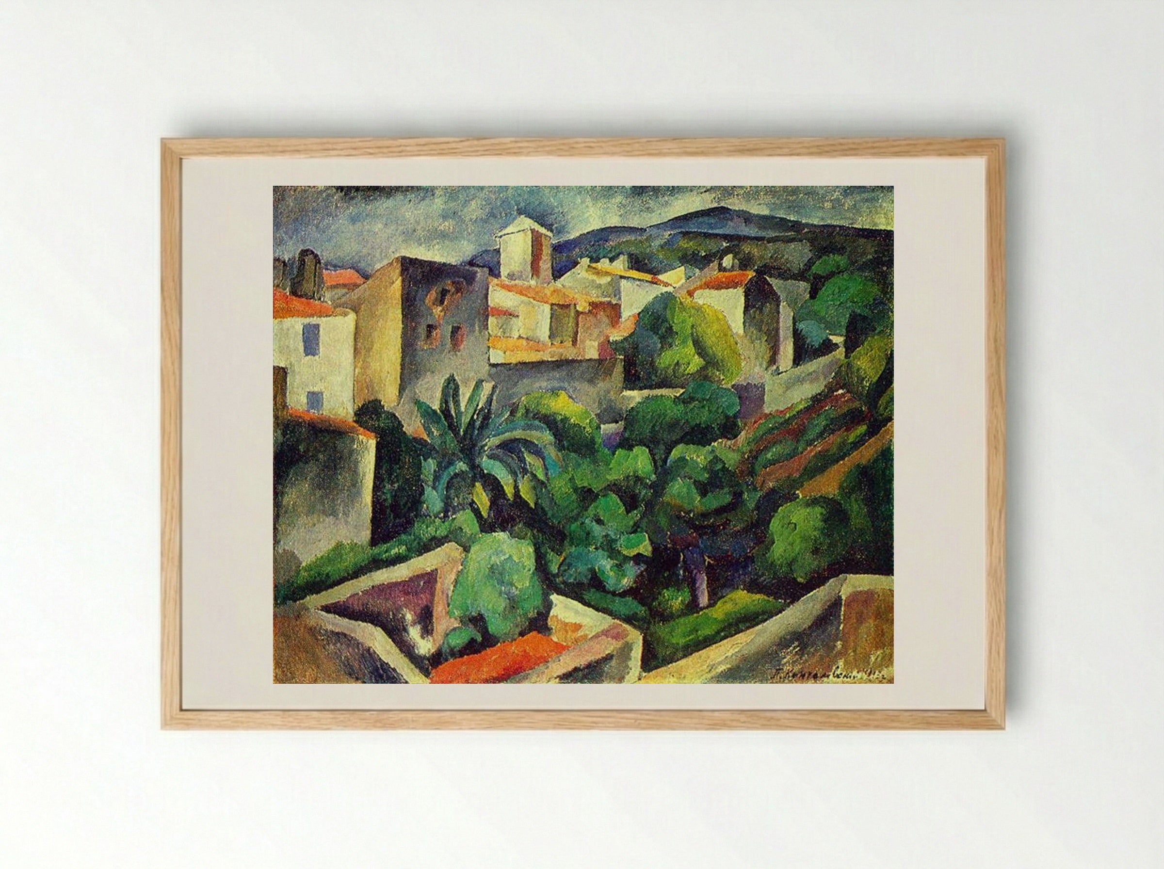Cassis. The view from the window - Pyotr Konchalovsky - Framed Print Wood