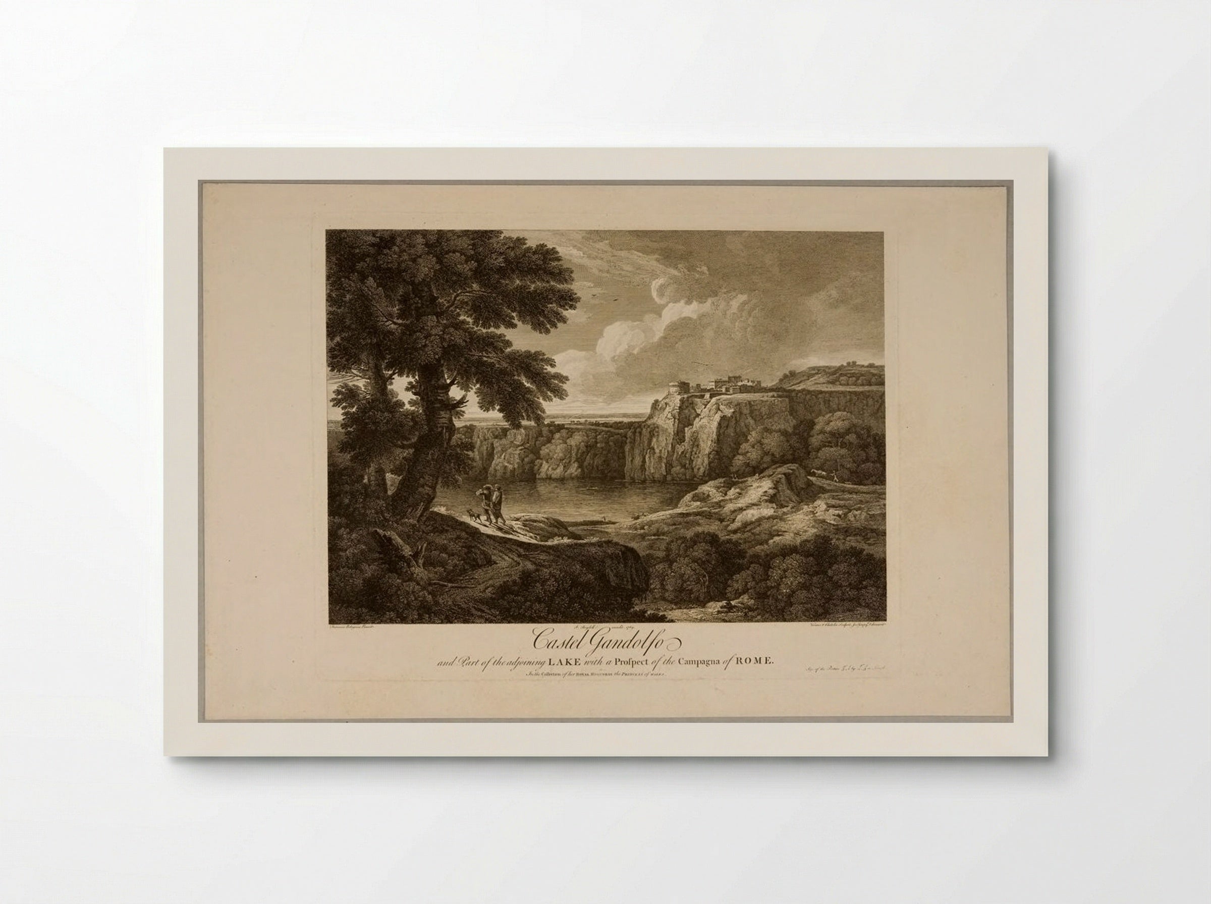 Castel Gandolfo and Part of the Adjoining Lake - François Vivares - Poster