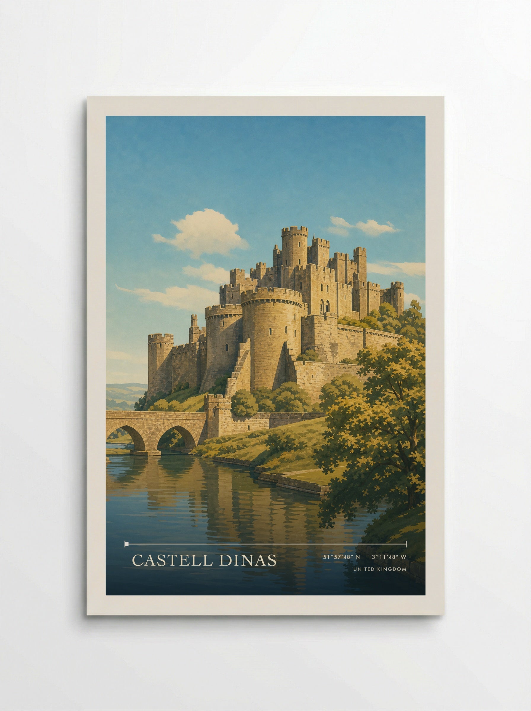 Castell Dinas United Kingdom Travel Poster - Poster