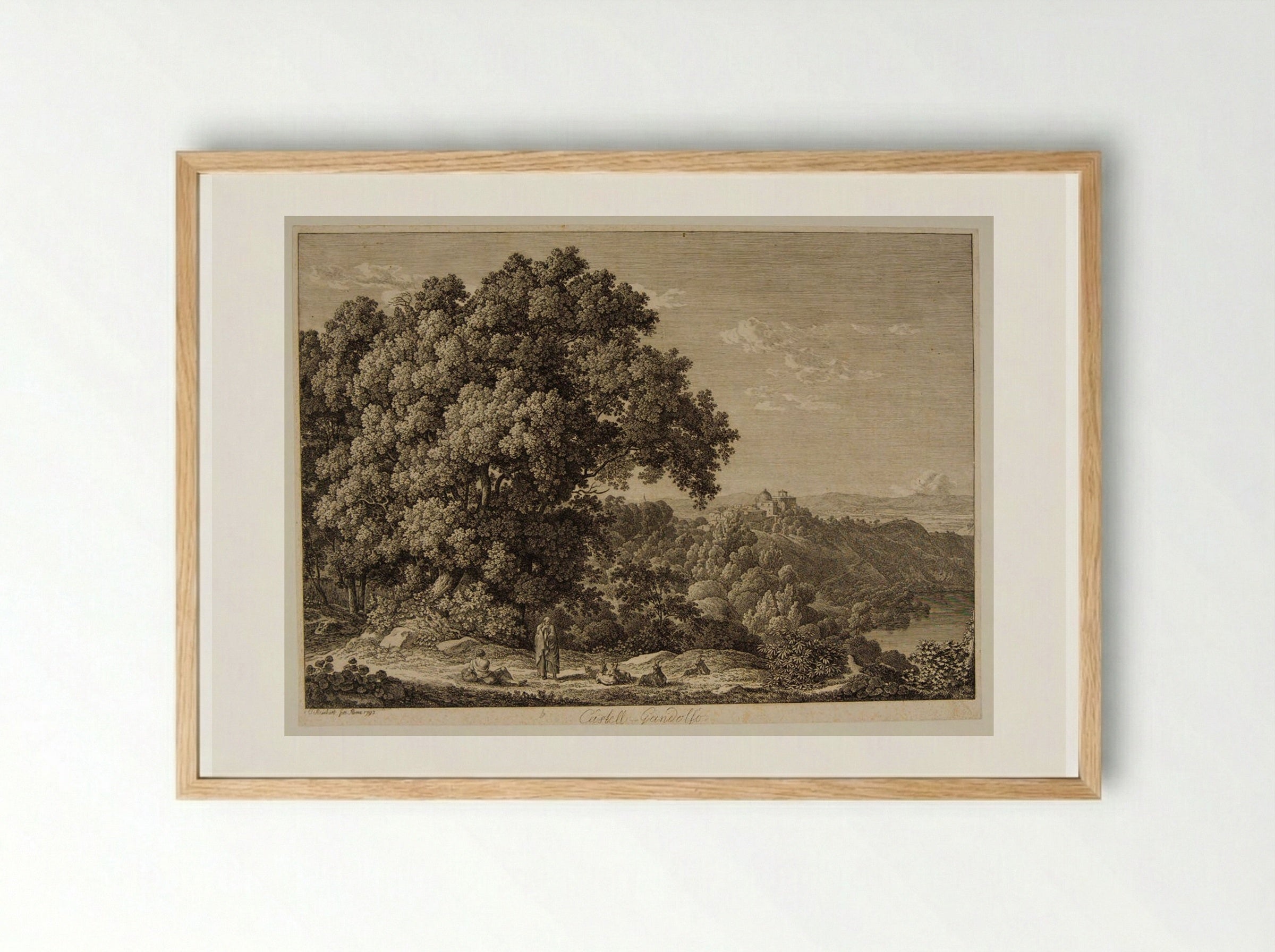 Castell Gandolfo - Johann Christian Reinhart - Framed Print Wood