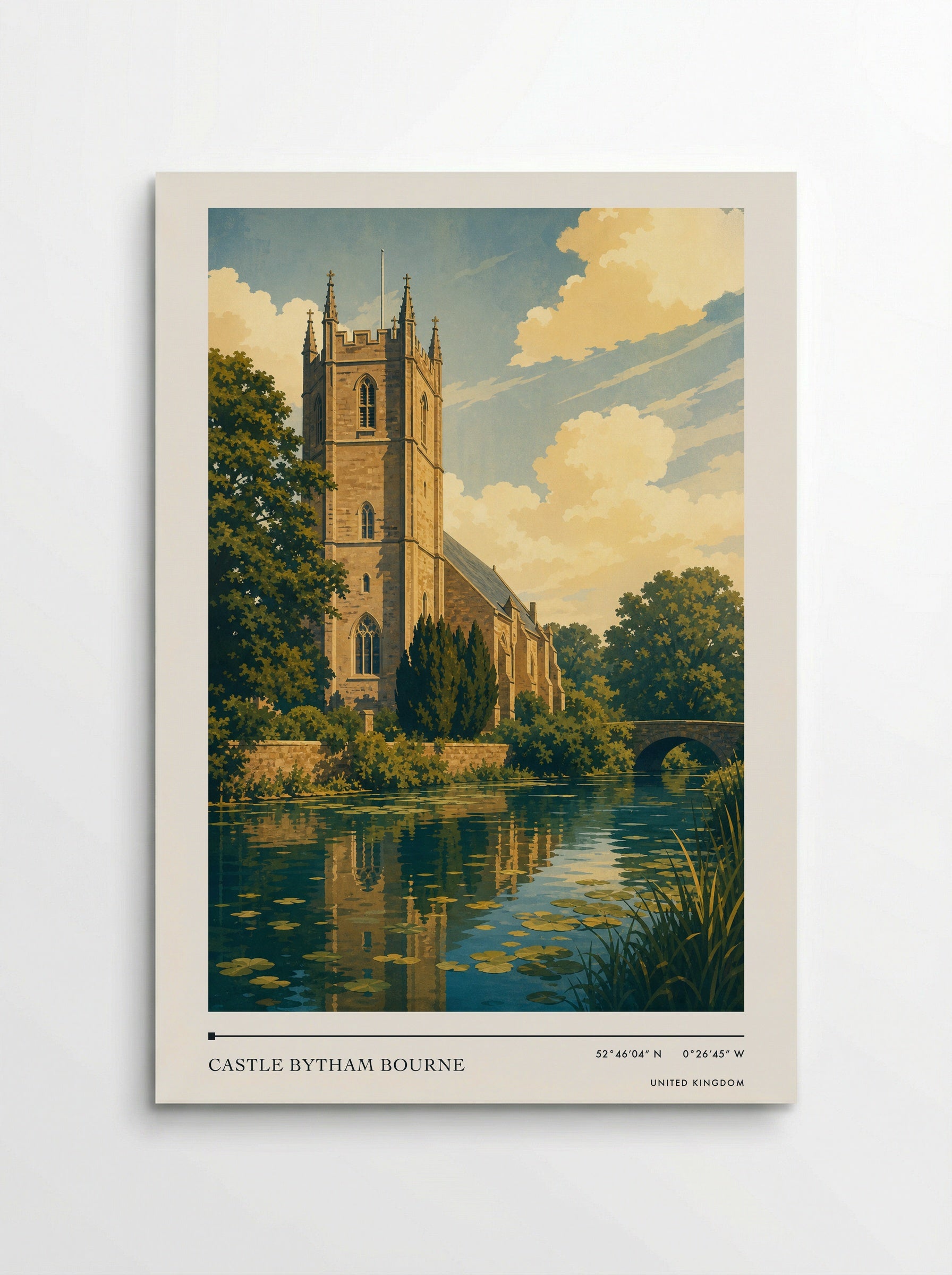 Castle Bytham Bourne United Kingdom Travel Poster - Poster