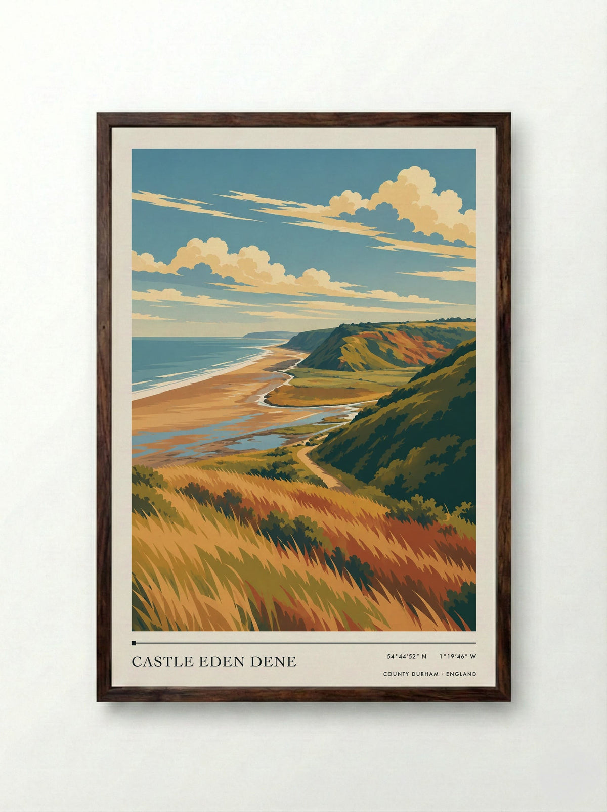 Castle Eden Dene, County Durham | Travel Poster - Framed Print Dark Wood