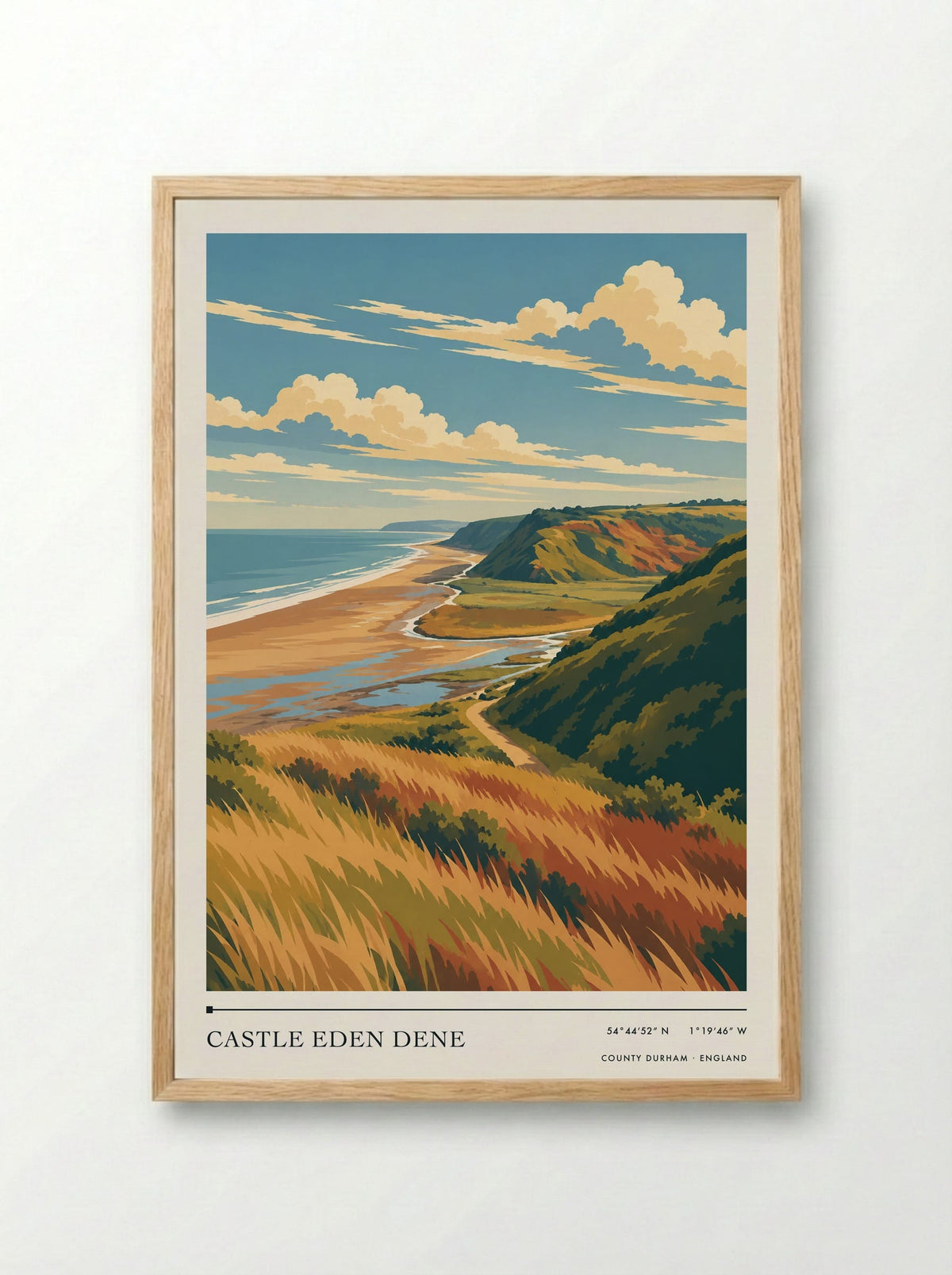 Castle Eden Dene, County Durham | Travel Poster - Framed Print Wood