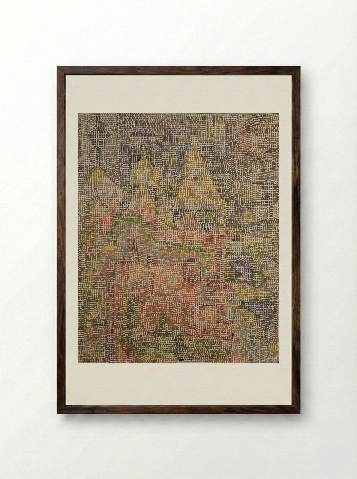 Castle Garden - Paul Klee - Framed Print Dark Wood