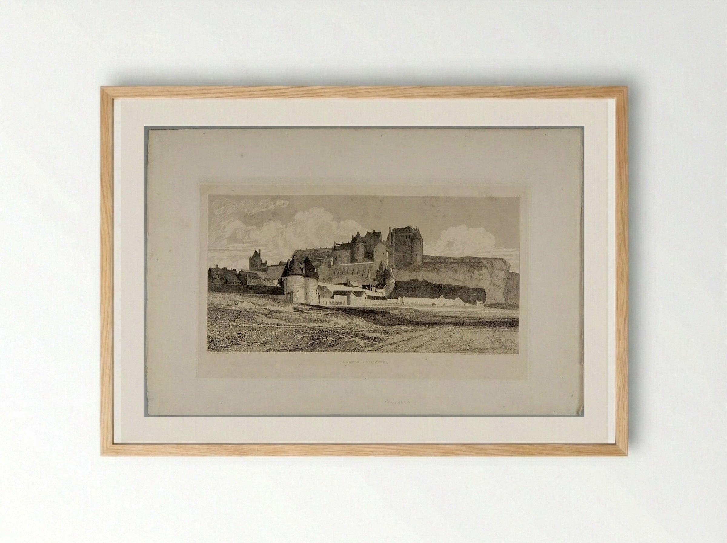 Castle at Dieppe - John Sell Cotman - Framed Print Wood