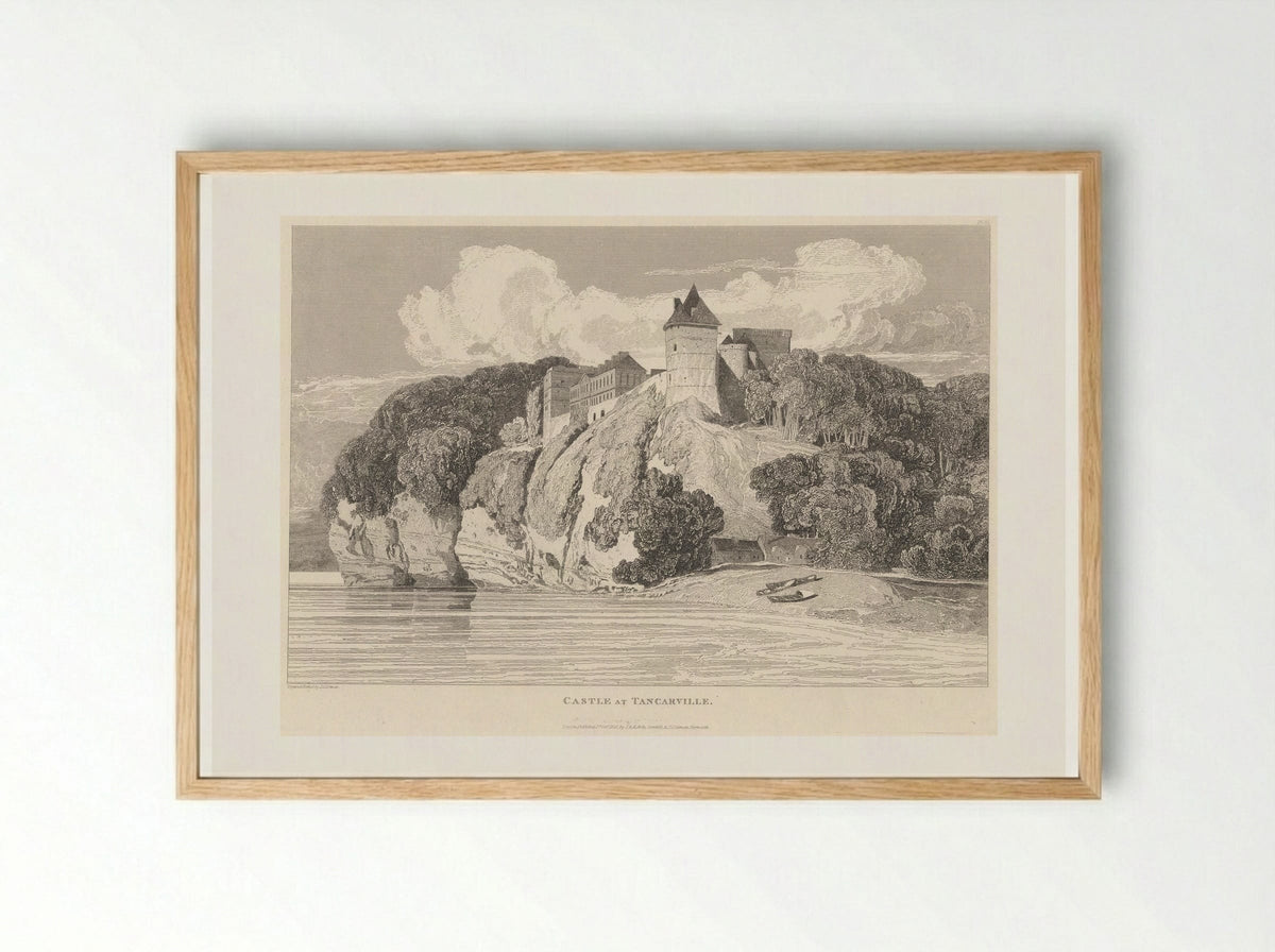 Castle at Tancarville - John Sell Cotman - Framed Print Wood