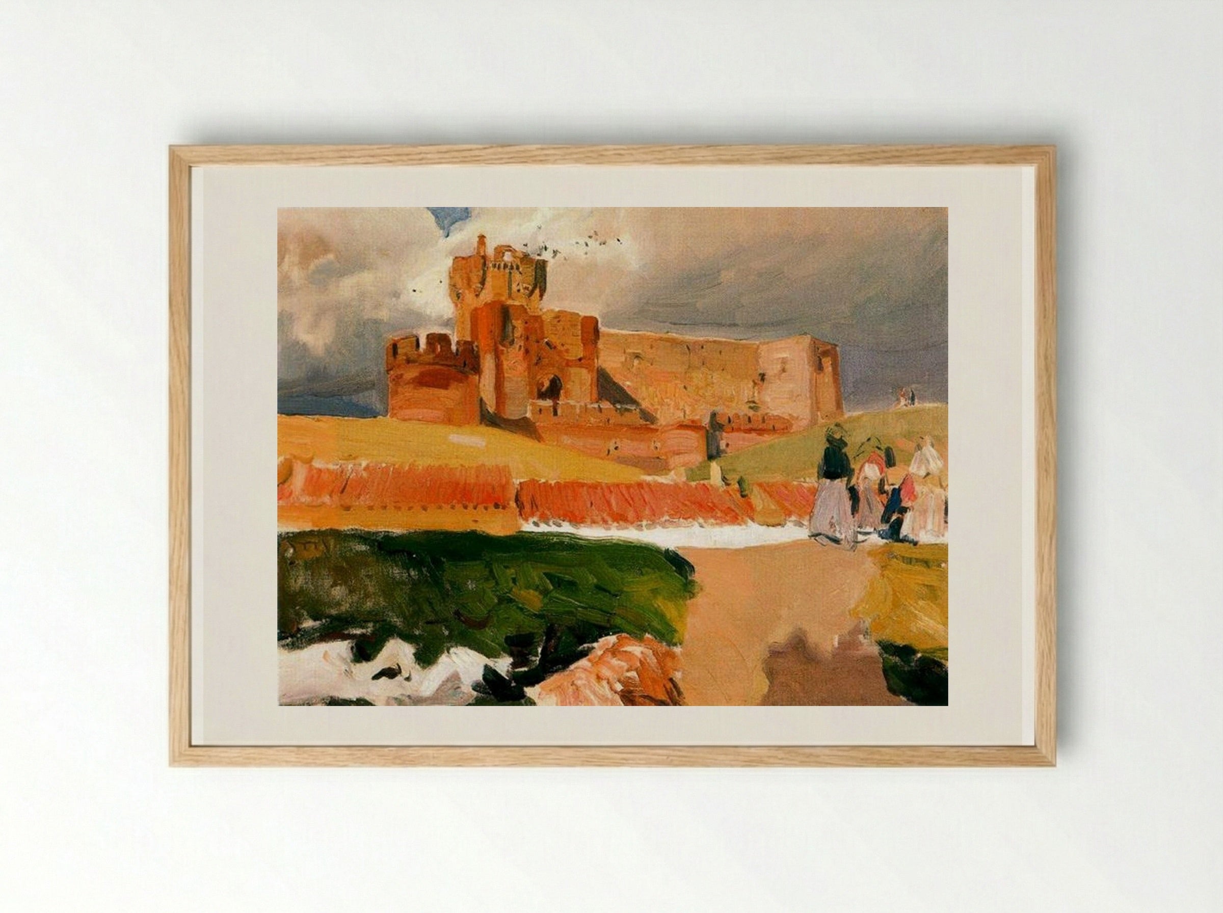 Castle of La Mota, Medina del Campo - Joaquín Sorolla - Framed Print Wood