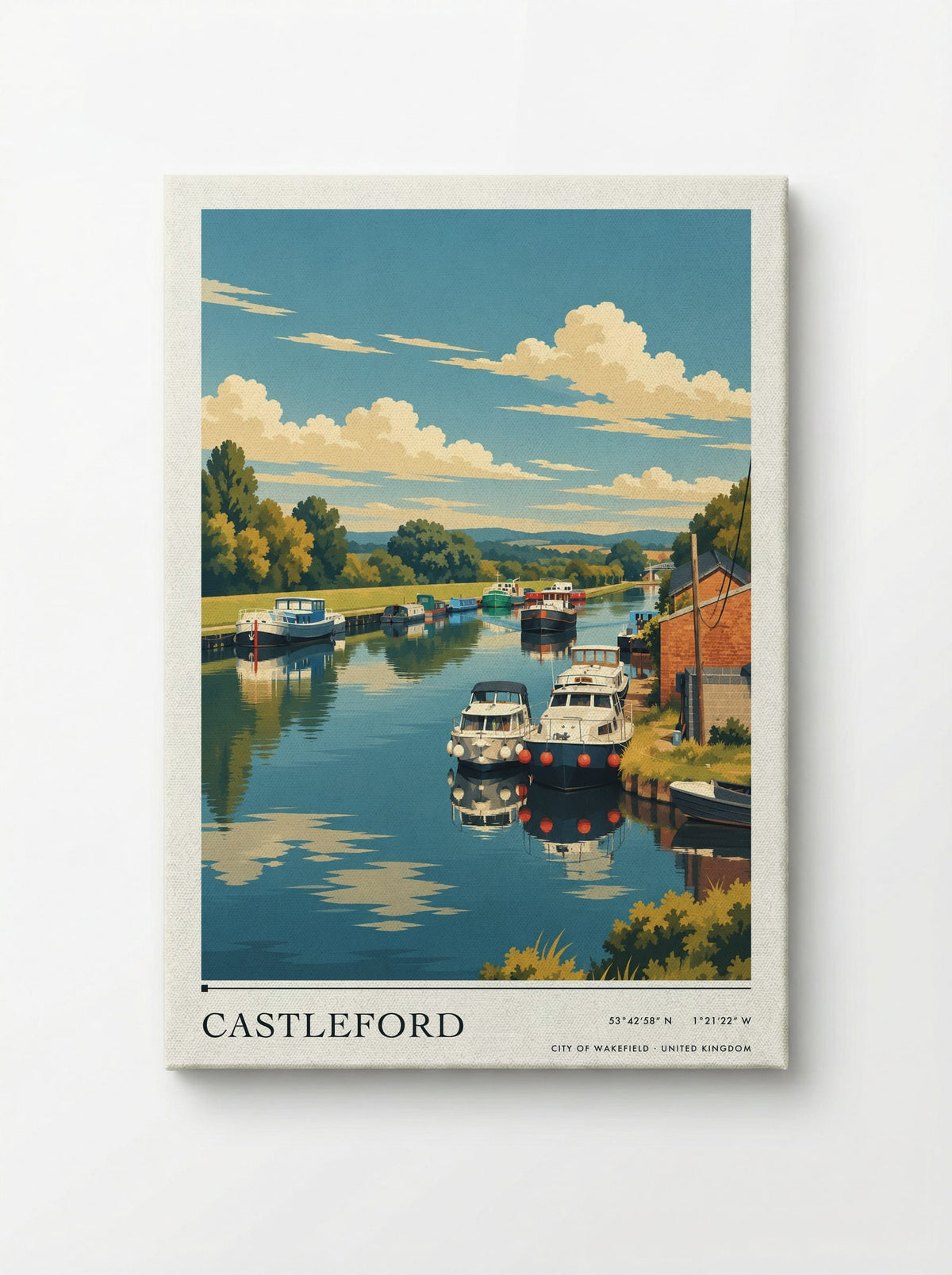 Castleford, City of Wakefield | Travel Poster - Canvas