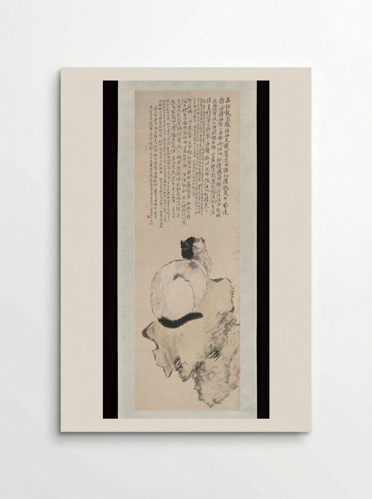 Cat (Ink and Colour on Paper) - Wang Li - Poster