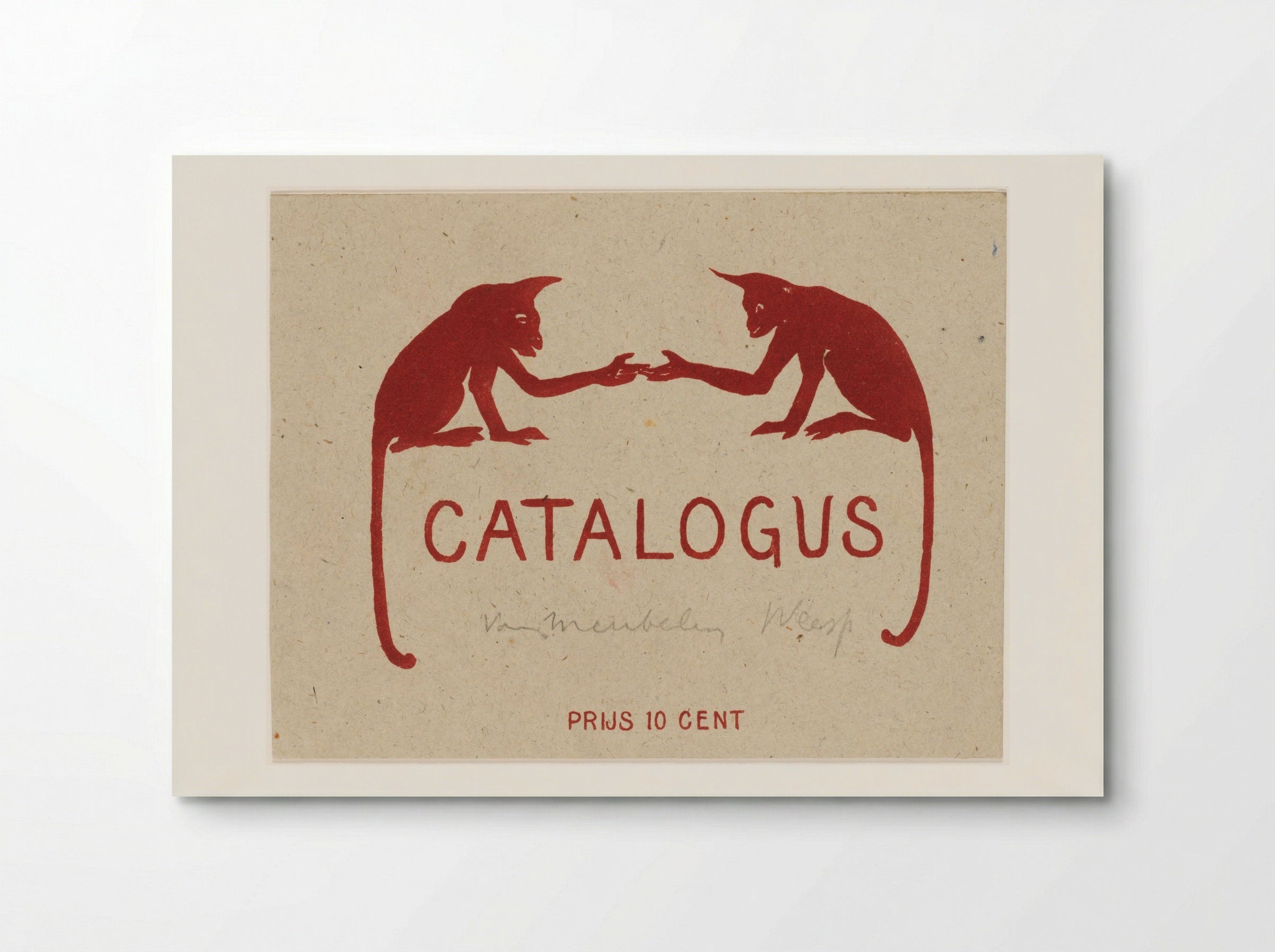 Catalogue Cover with Two Monkeys - Theo van Hoytema - Poster