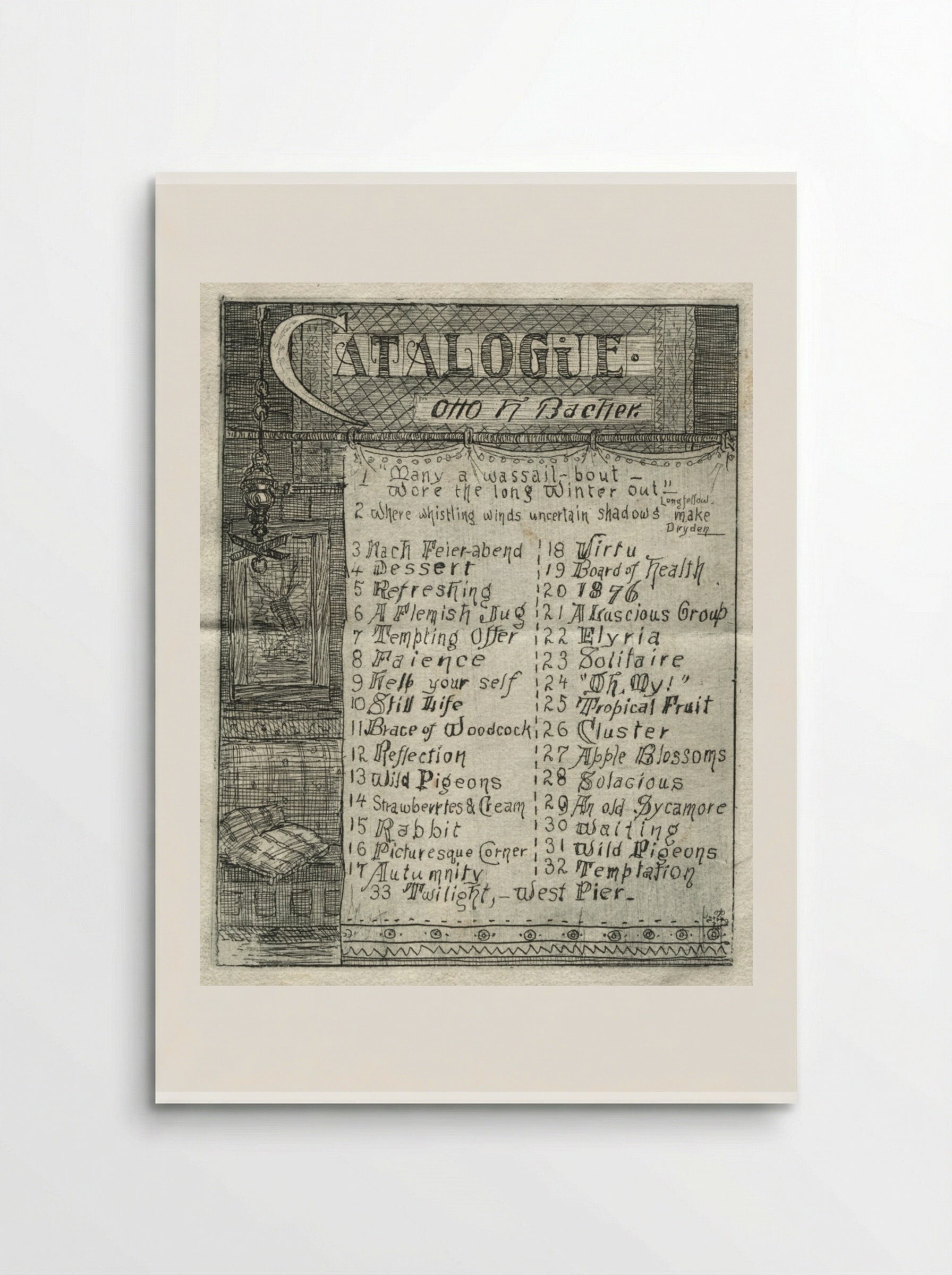 Catalogue (Etching) - Otto H. Bacher - Poster