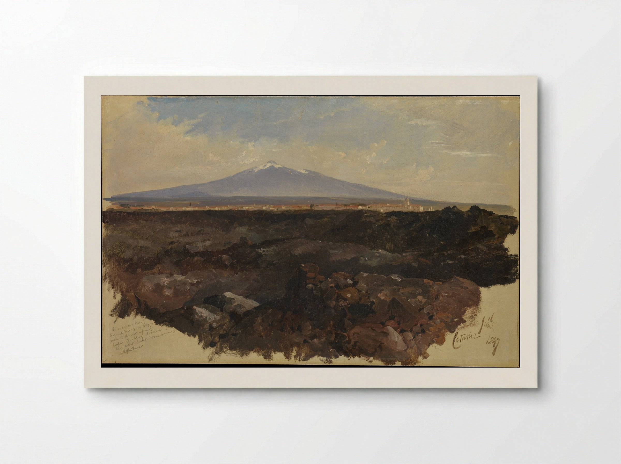 Catania and Mount Etna - Edward Lear - Poster