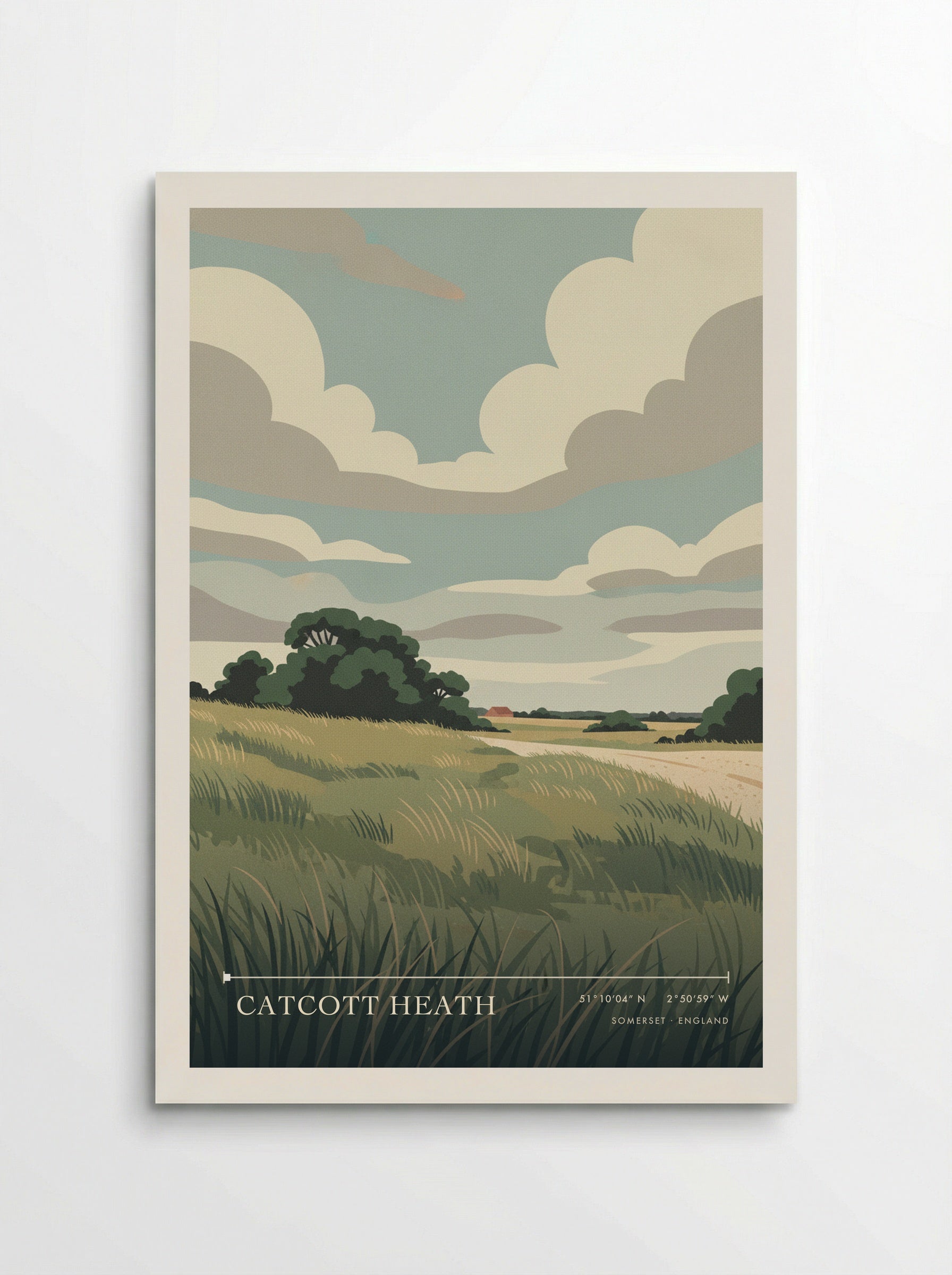 Catcott Heath Somerset England Travel Poster - Poster
