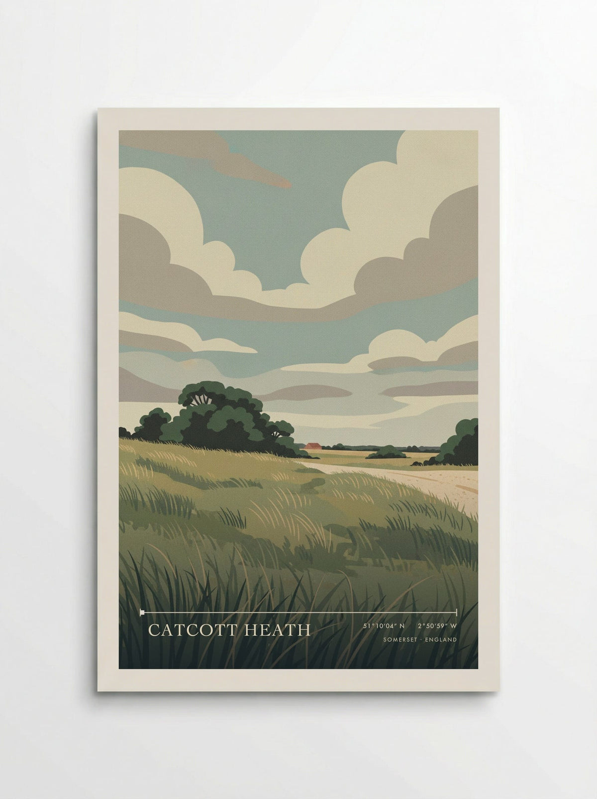 Catcott Heath Somerset England Travel Poster - Poster
