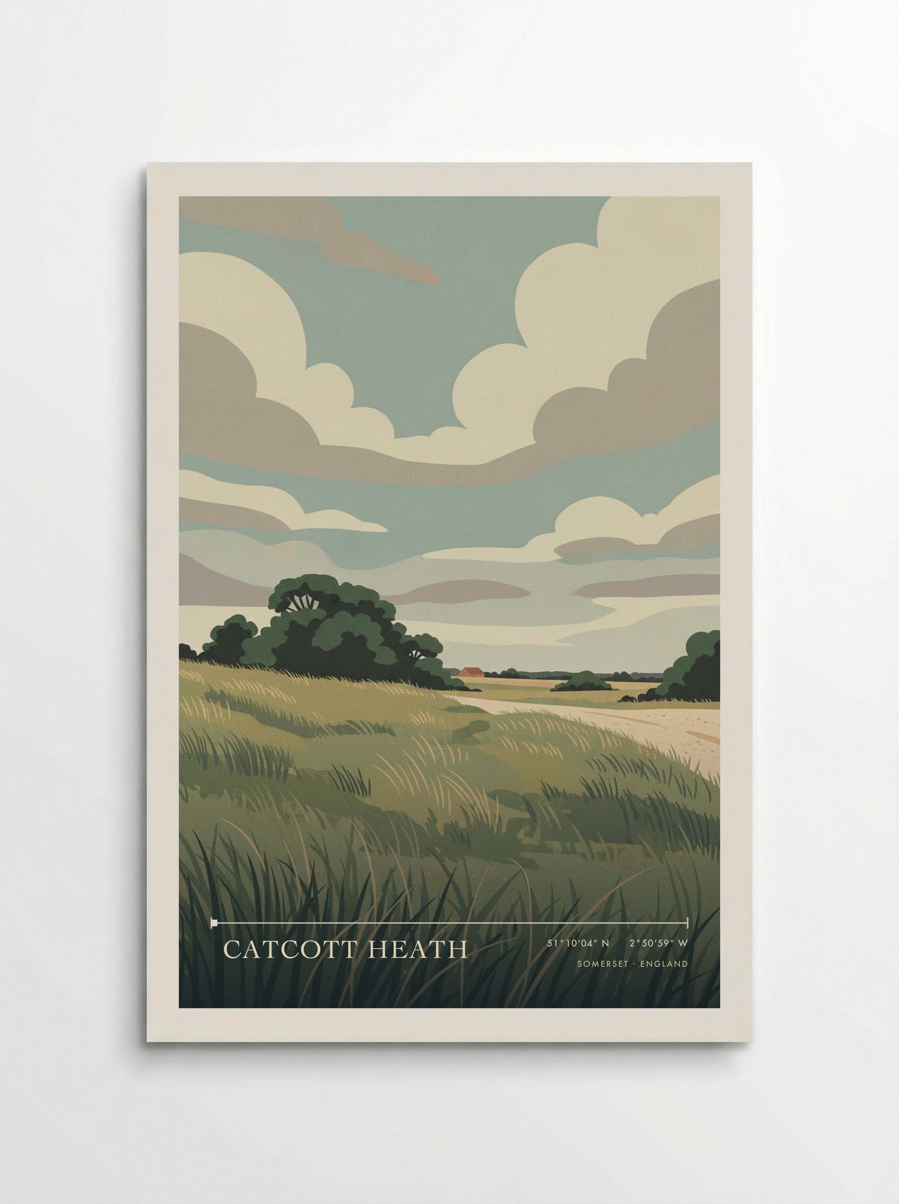 Catcott Heath Somerset England Travel Poster - Poster