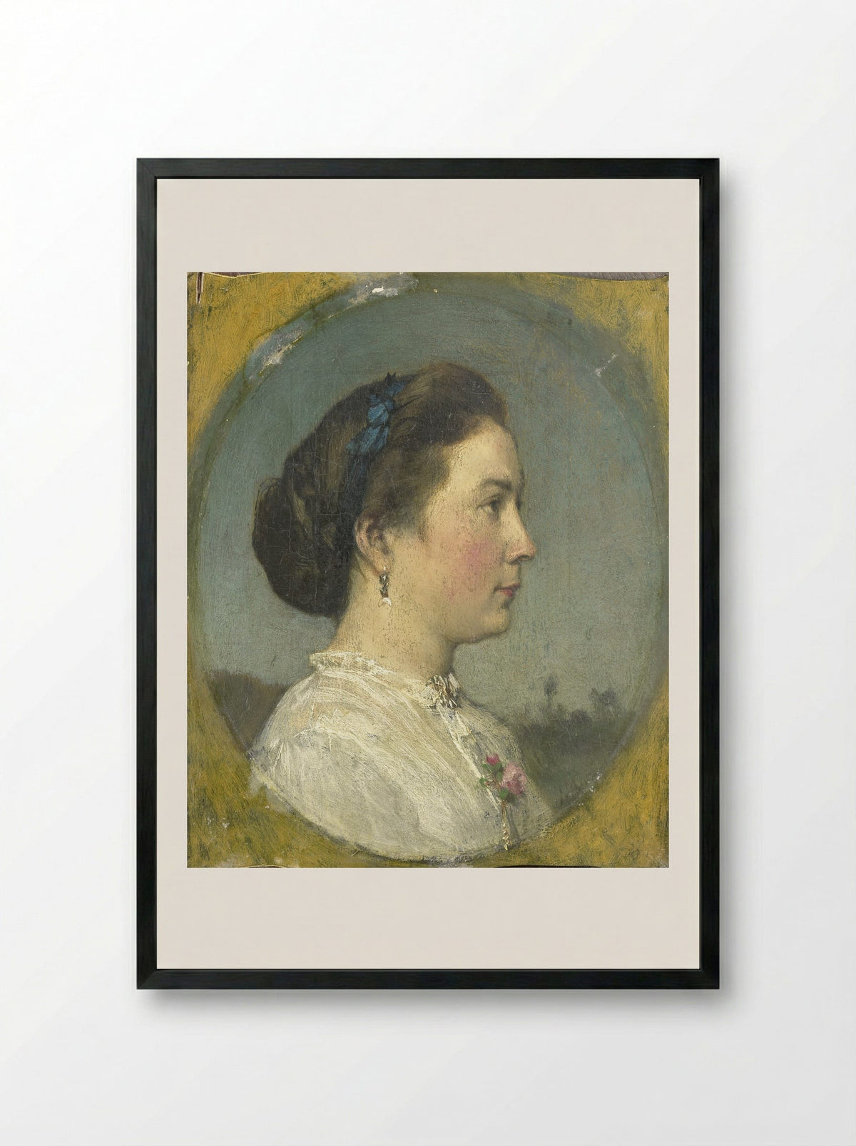 Catharina Hendrika Horn (1841-1905), Wife of the Artist - Jacob Maris - Framed Print Black