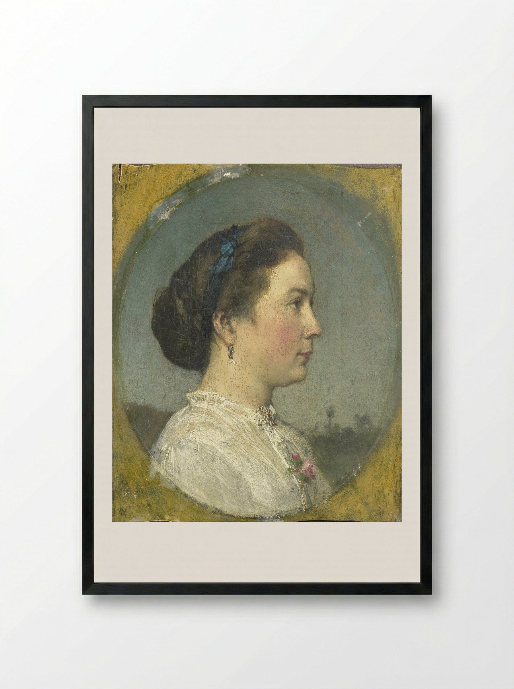 Catharina Hendrika Horn (1841-1905), Wife of the Artist - Jacob Maris - Framed Print Black