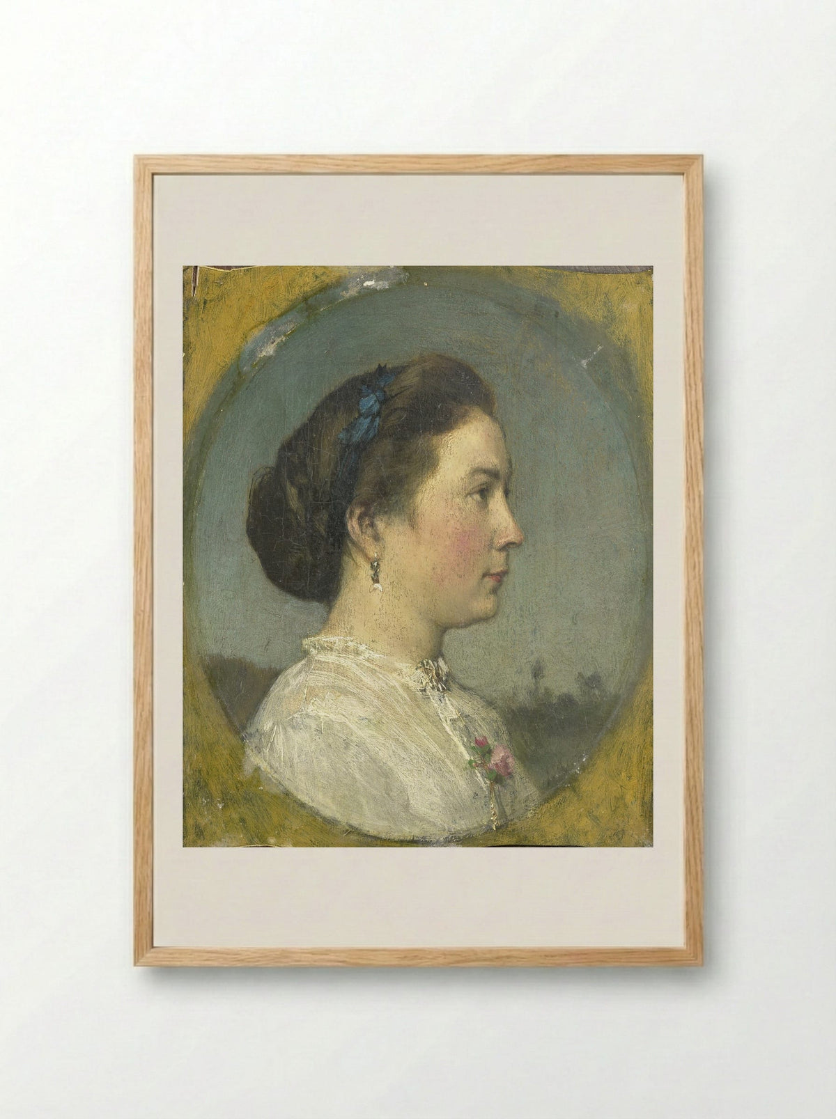 Catharina Hendrika Horn (1841-1905), Wife of the Artist - Jacob Maris - Framed Print Wood