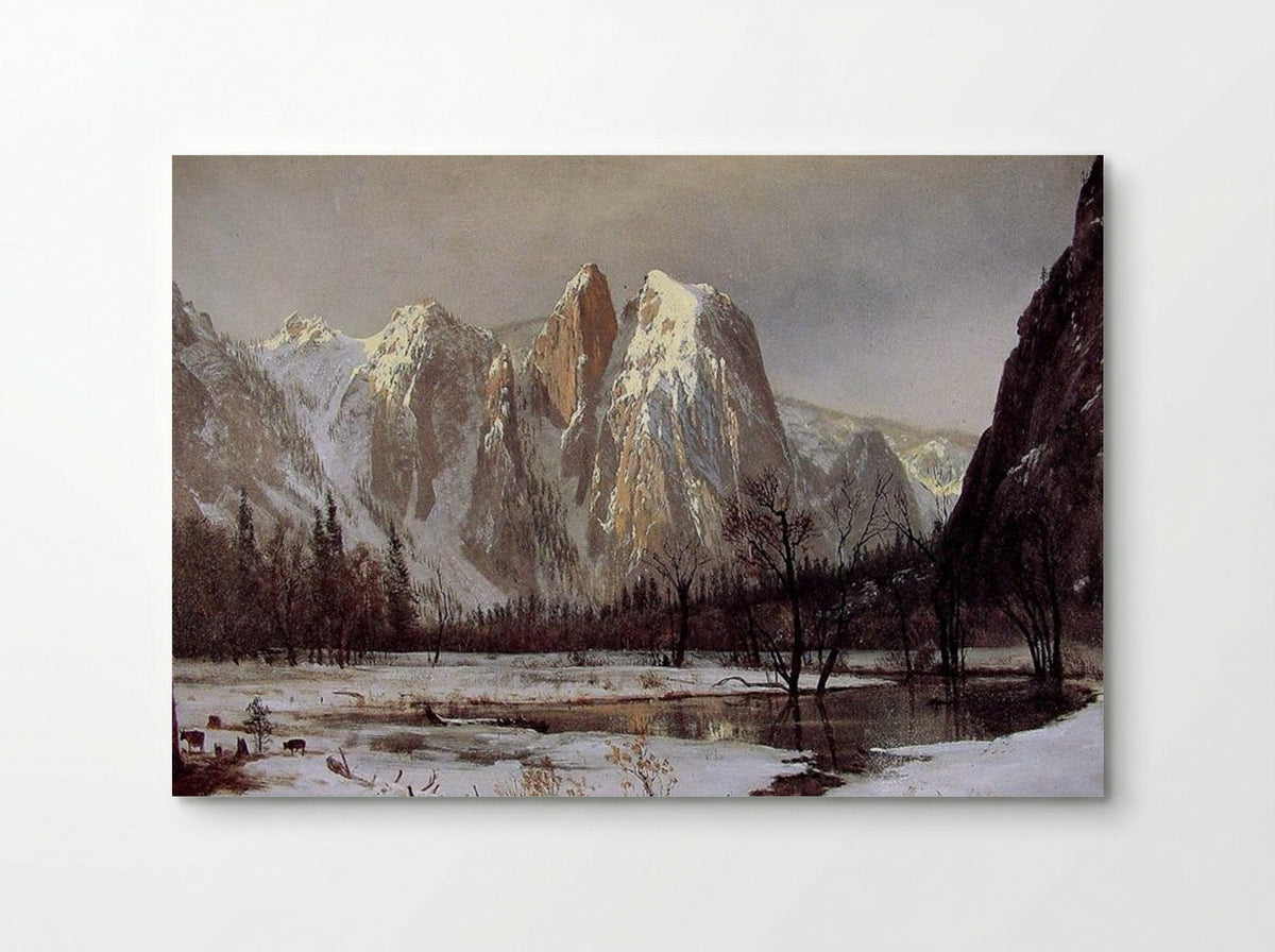 Cathedral Rock, Yosemite Valley, California - Albert Bierstadt - Poster