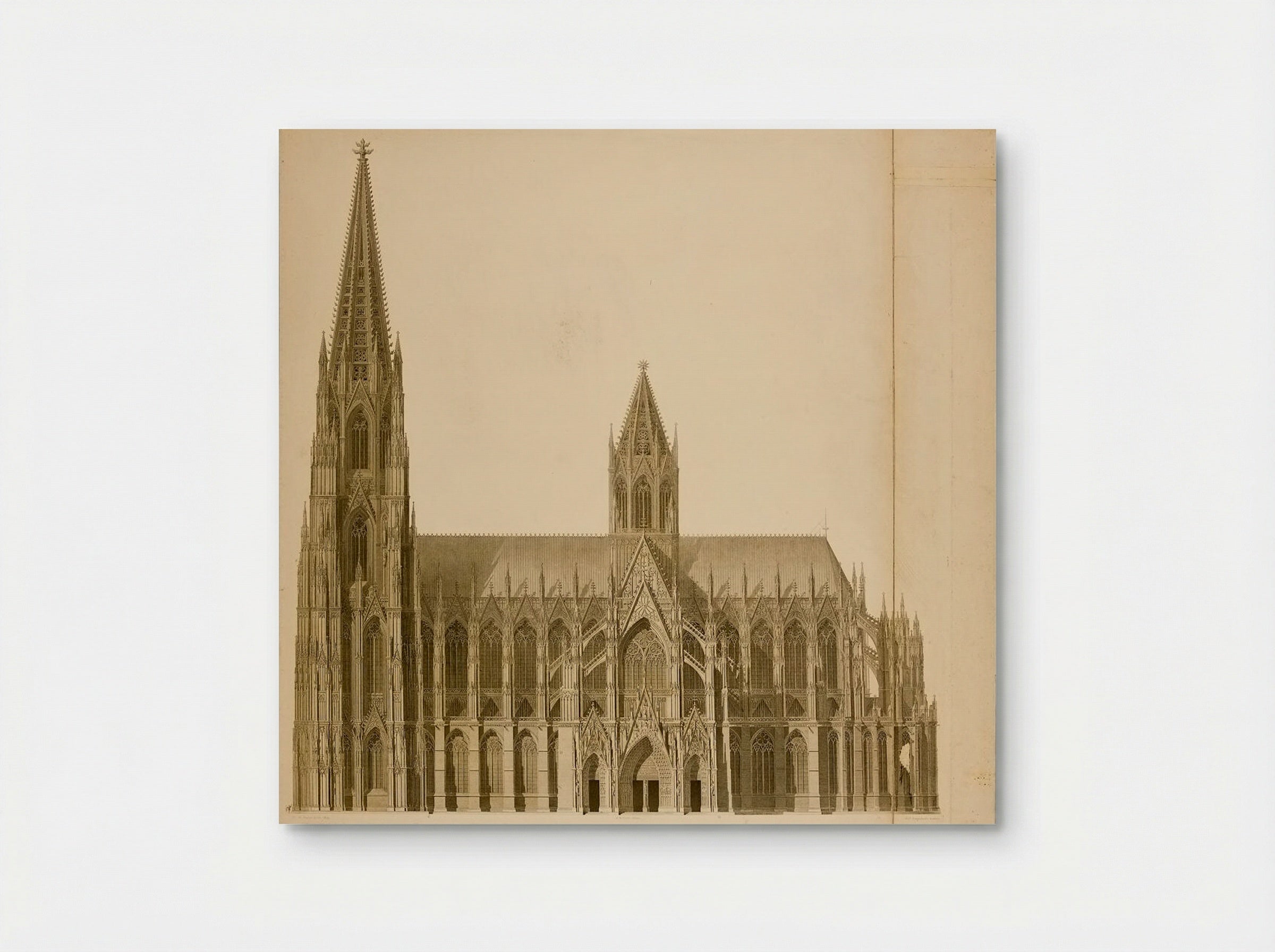 Cathedral of Cologne (Architectural Elevation) - Christian Friedrich Traugott Duttenhofer - Poster