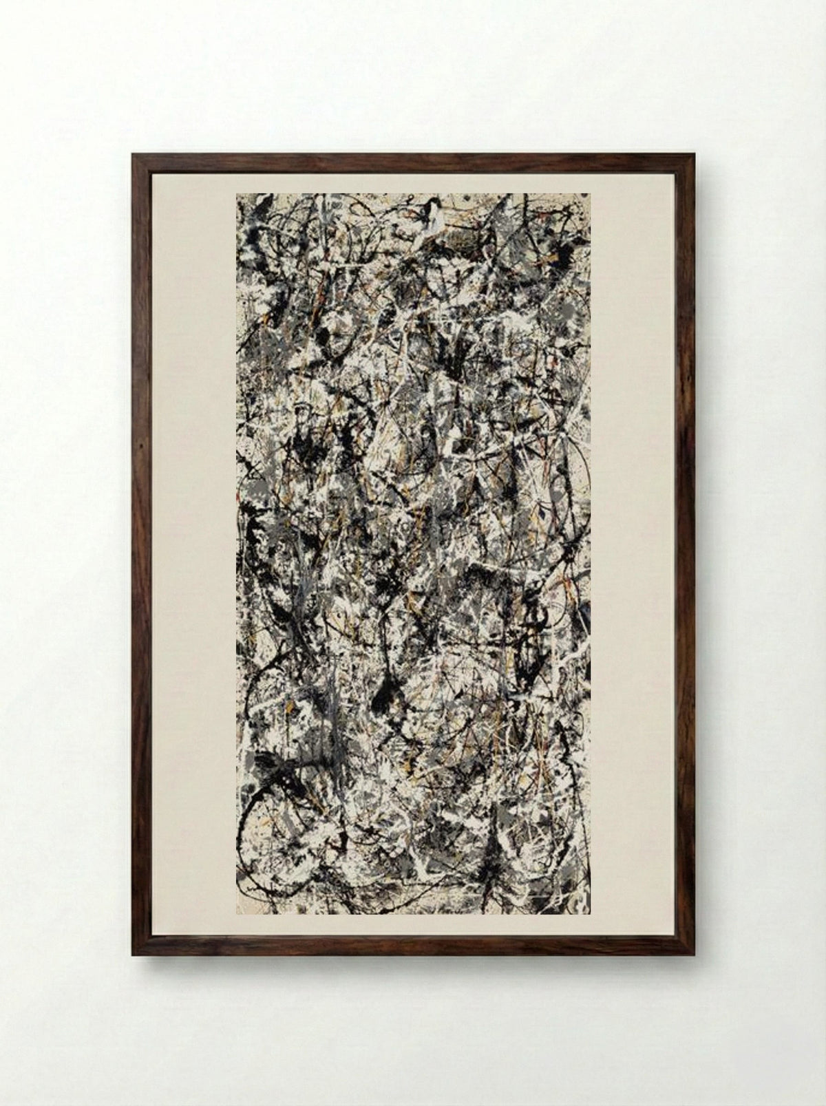 Cathedral - Jackson Pollock - Framed Print Dark Wood