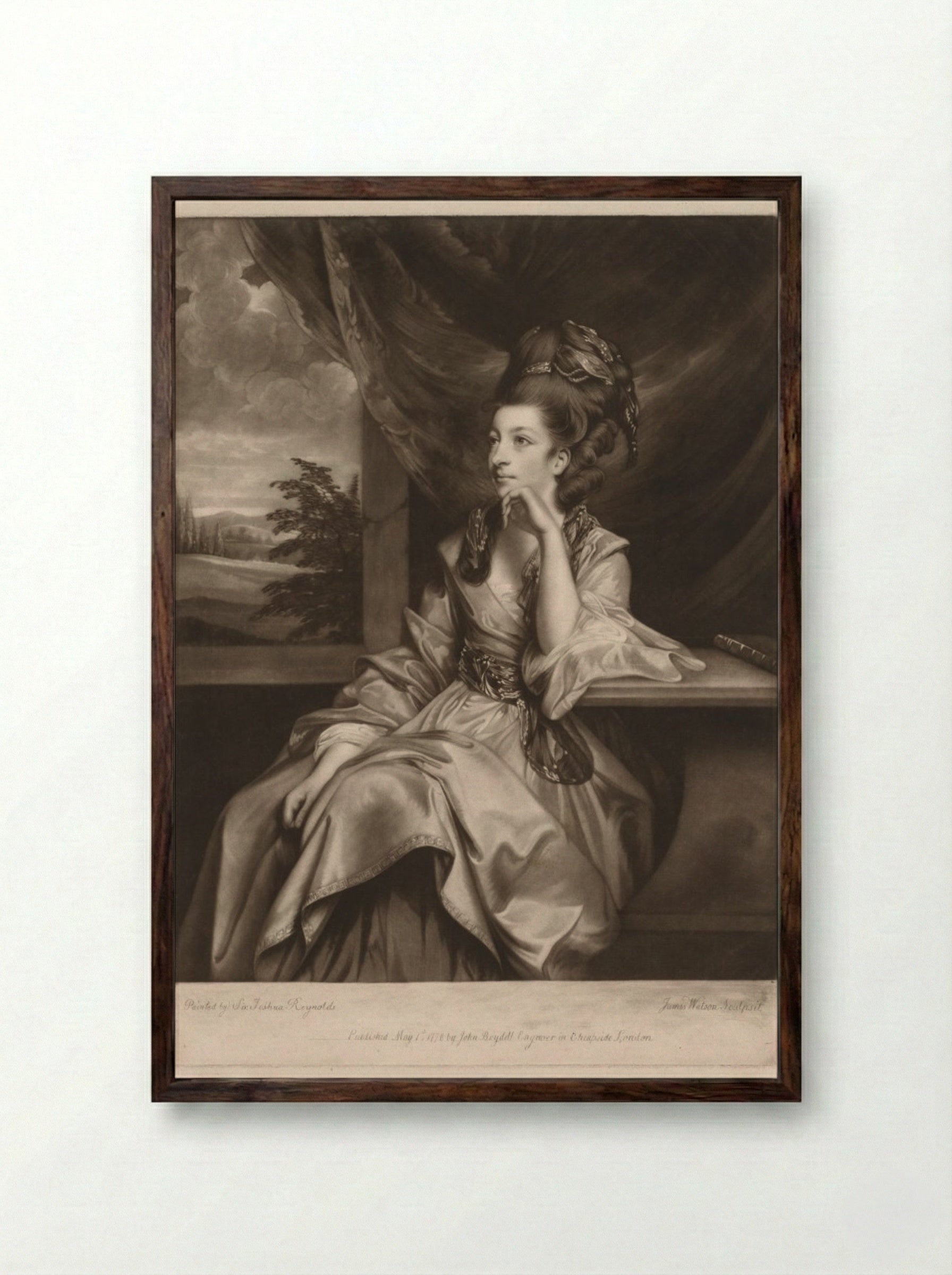 Catherine Bunbury - James Watson - Framed Print Dark Wood