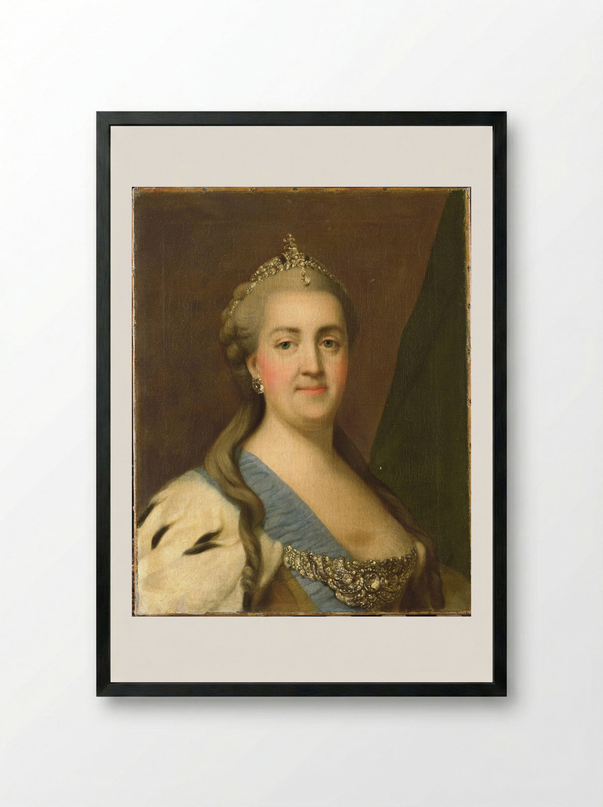 Catherine II of Russia - Vigilius Erichsen - Framed Print Black