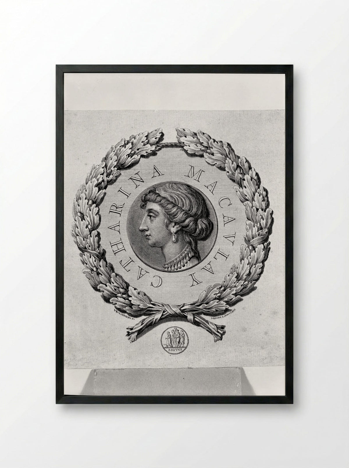 Catherine Macaulay - James Basire the Elder - Framed Print Black
