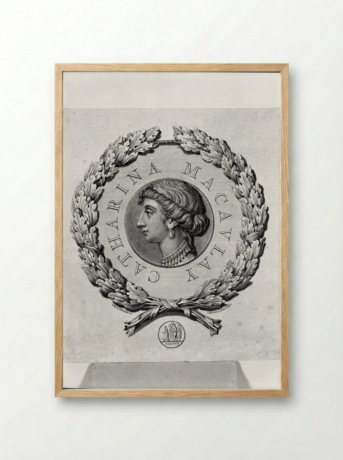 Catherine Macaulay - James Basire the Elder - Framed Print Wood