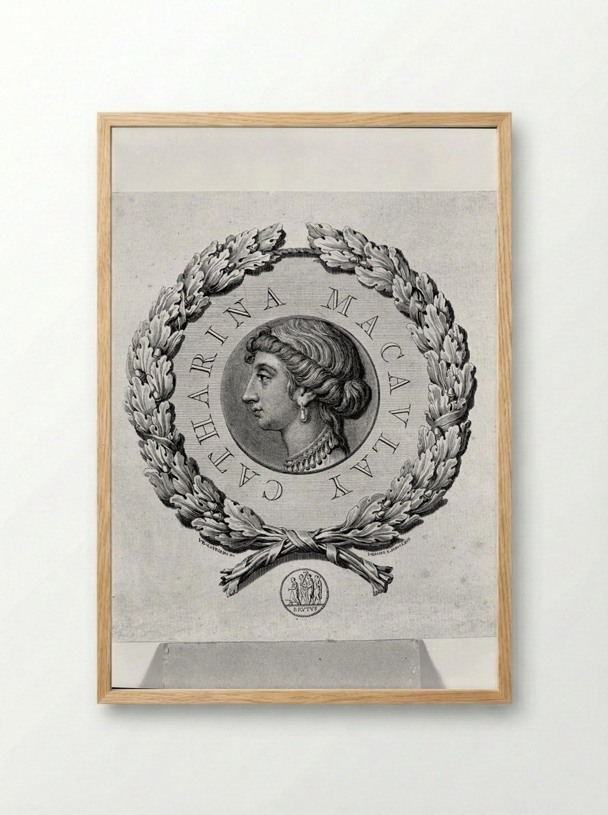 Catherine Macaulay - James Basire the Elder - Framed Print Wood