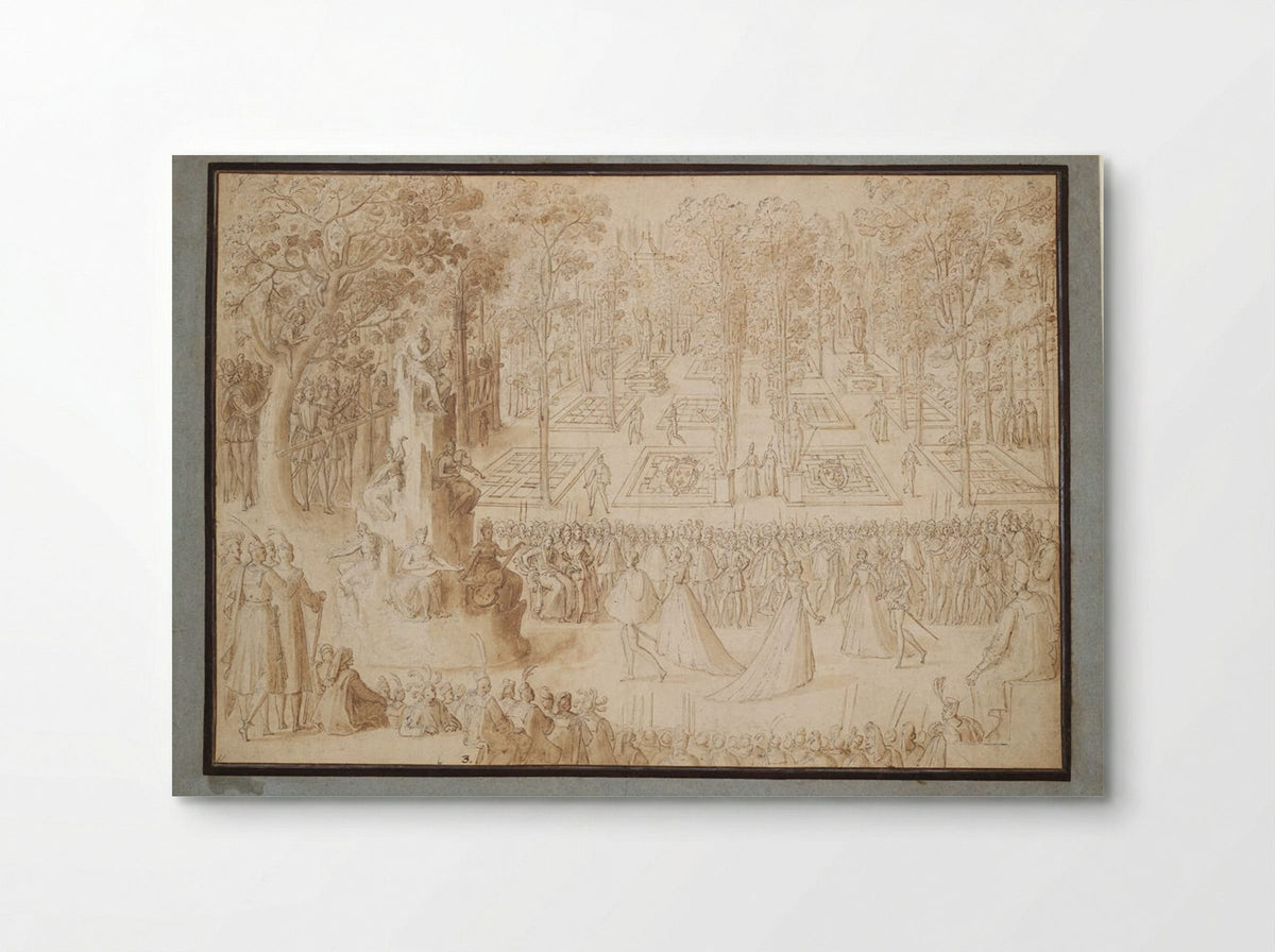 Catherine de Medici Entertaining the Polish Ambassadors in the Tuileries Gardens - Antoine Caron - Poster
