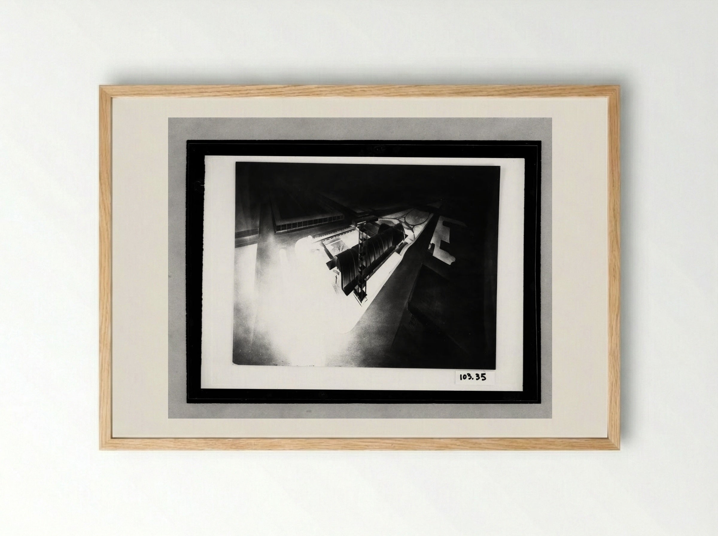 Catholic Church, Torreón, Mexico: Perspective and Model - Walter Gropius - Framed Print Wood