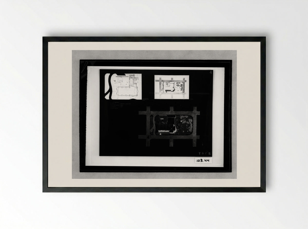 Catholic Church, Torreón, Mexico - Walter Gropius - Framed Print Black