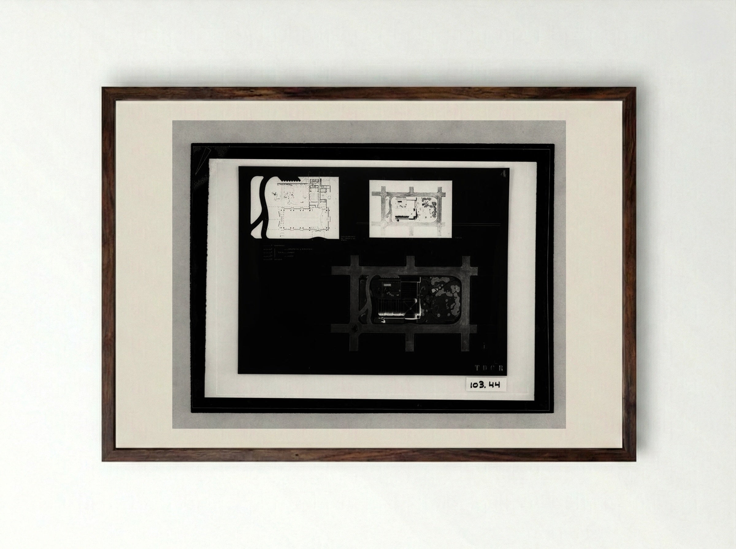 Catholic Church, Torreón, Mexico - Walter Gropius - Framed Print Dark Wood