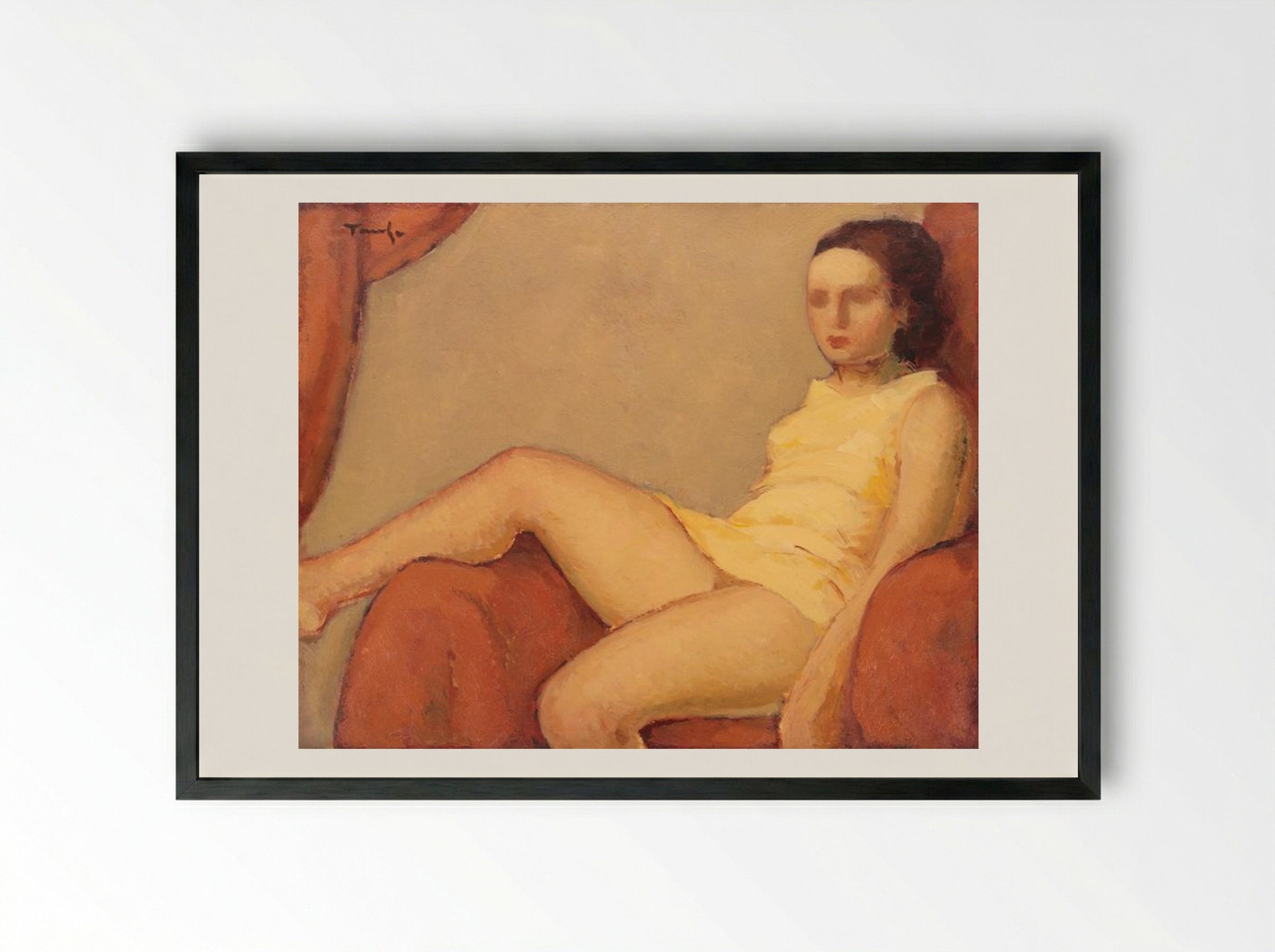 Catrina - Nicolae Tonitza - Framed Print Black