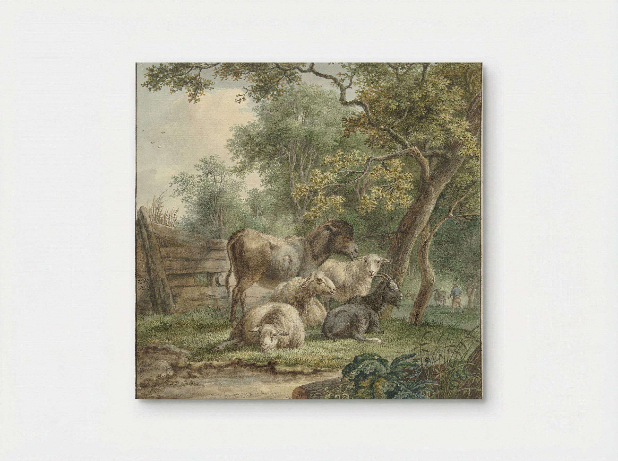 Cattle in an Orchard - Pieter Gerardus van Os - Poster