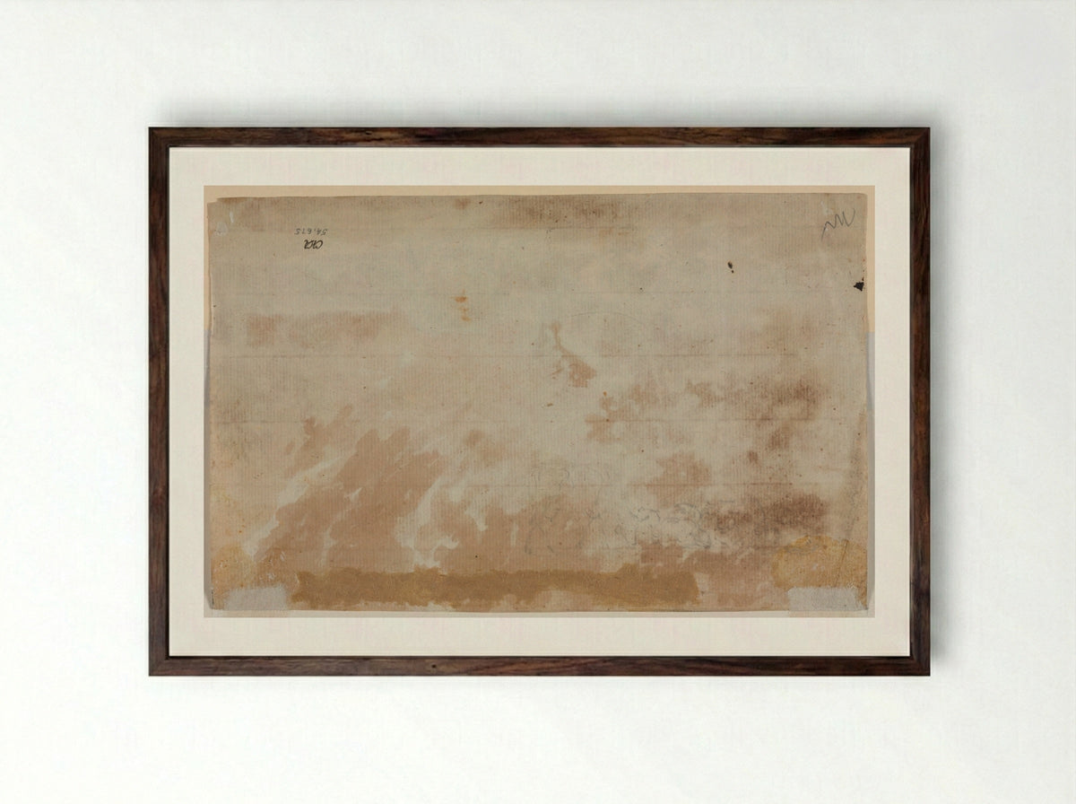 Cattle (verso) - Jules Dupré - Framed Print Dark Wood