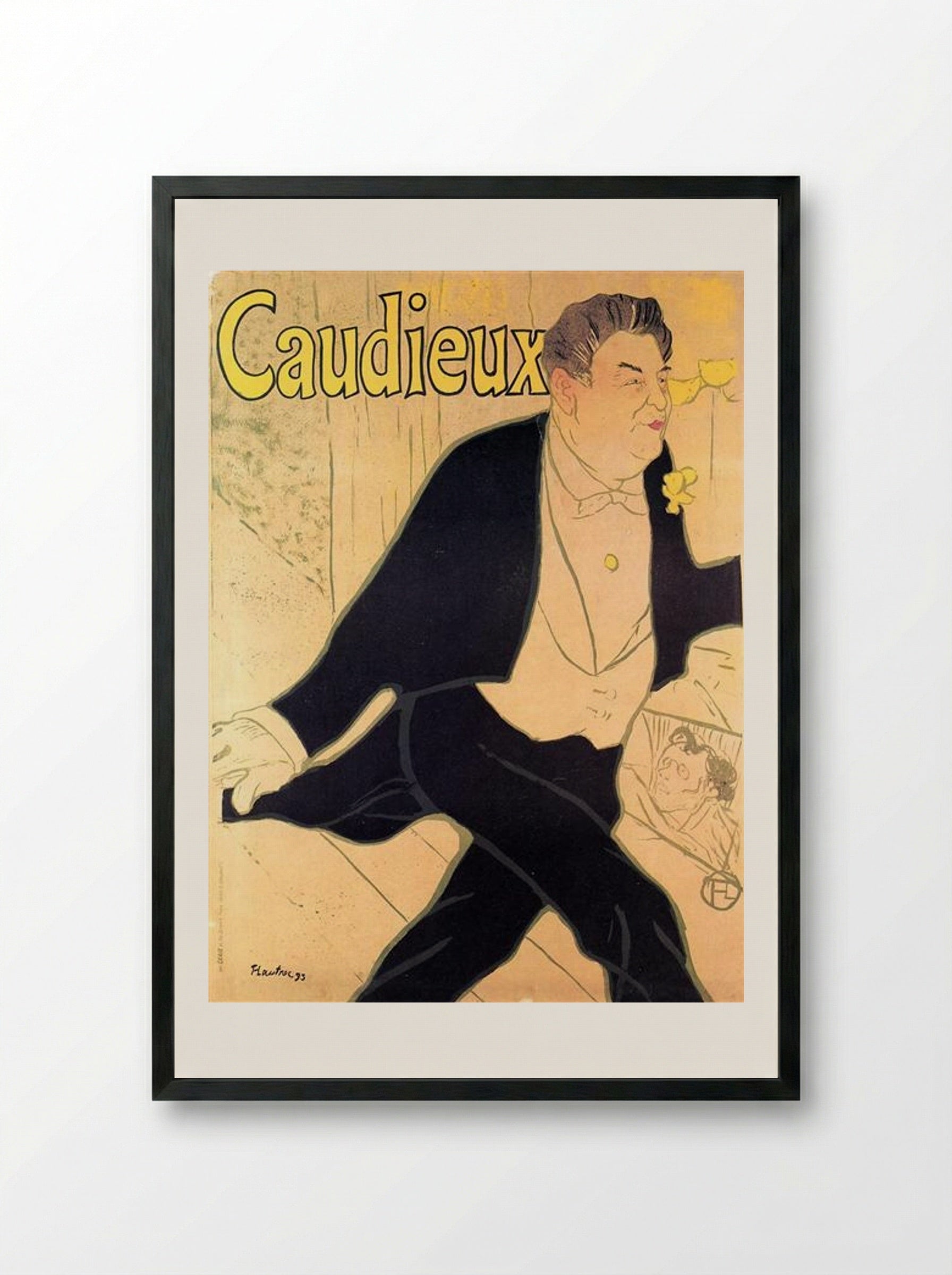 Caudieux - Henri de Toulouse-Lautrec - Framed Print Black