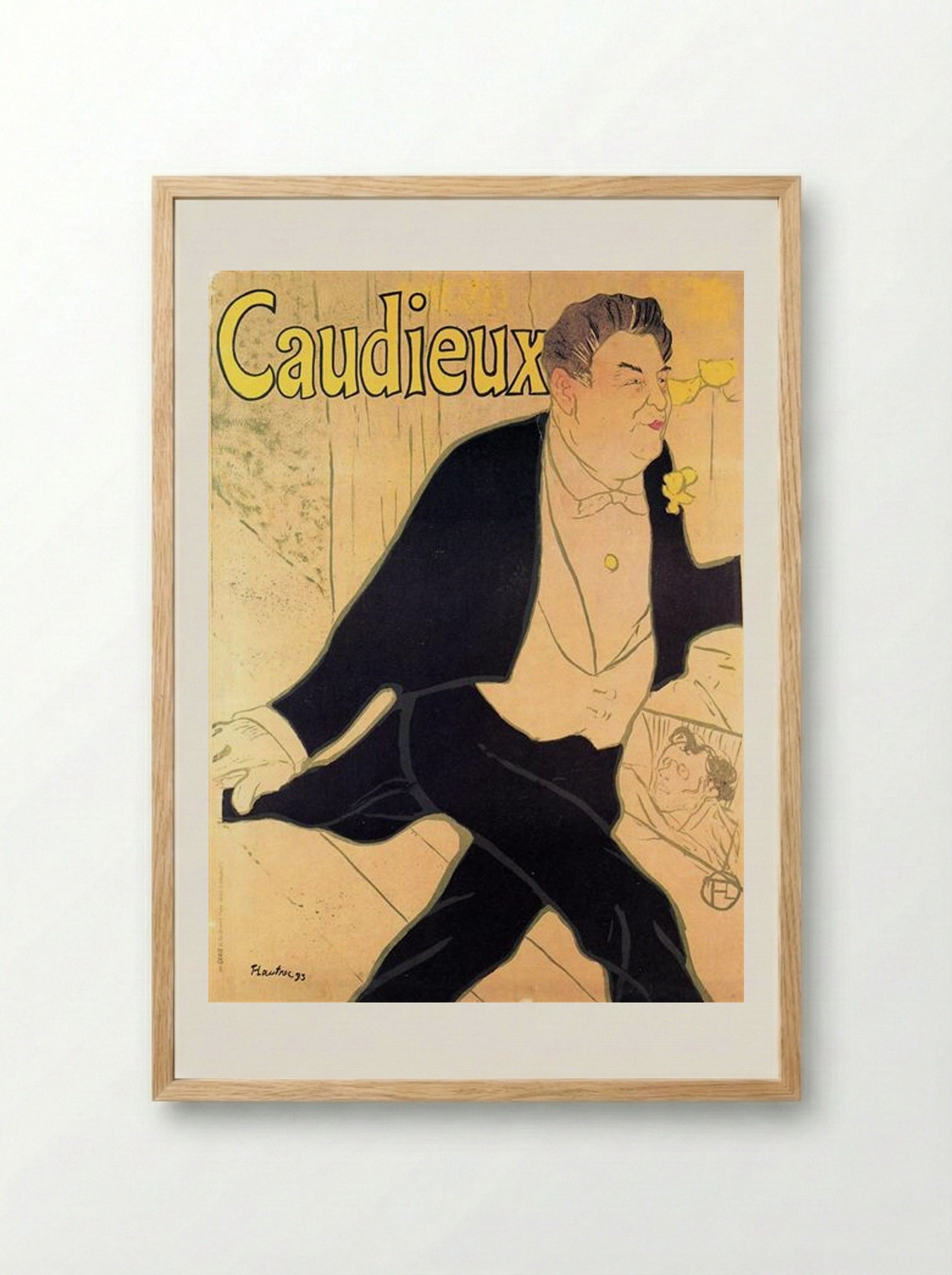 Caudieux - Henri de Toulouse-Lautrec - Framed Print Wood