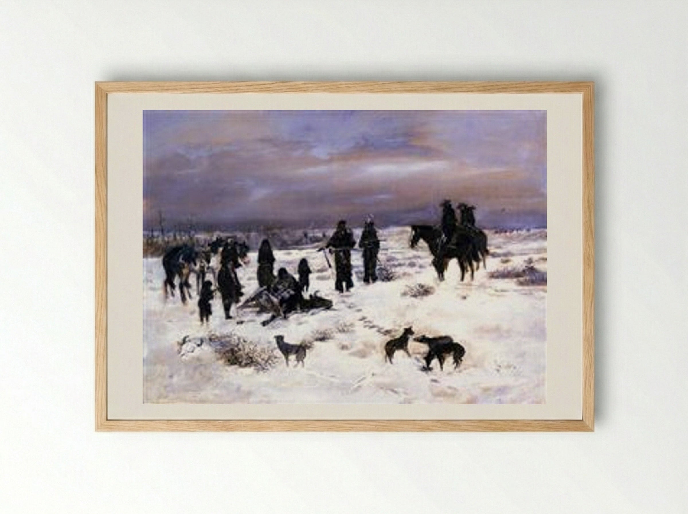 Caught in the Act - Charles M. Russell - Framed Print Wood