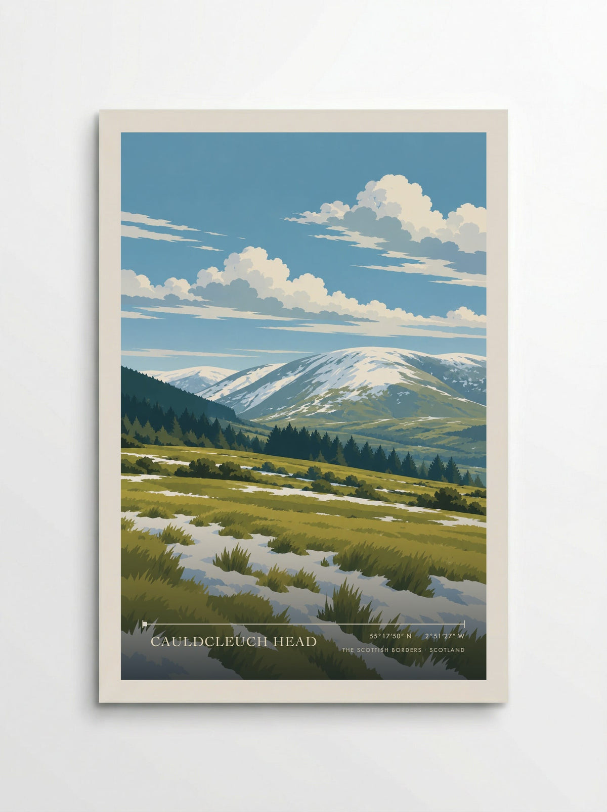 Cauldcleuch Head, The Scottish Borders | Travel Poster - Poster