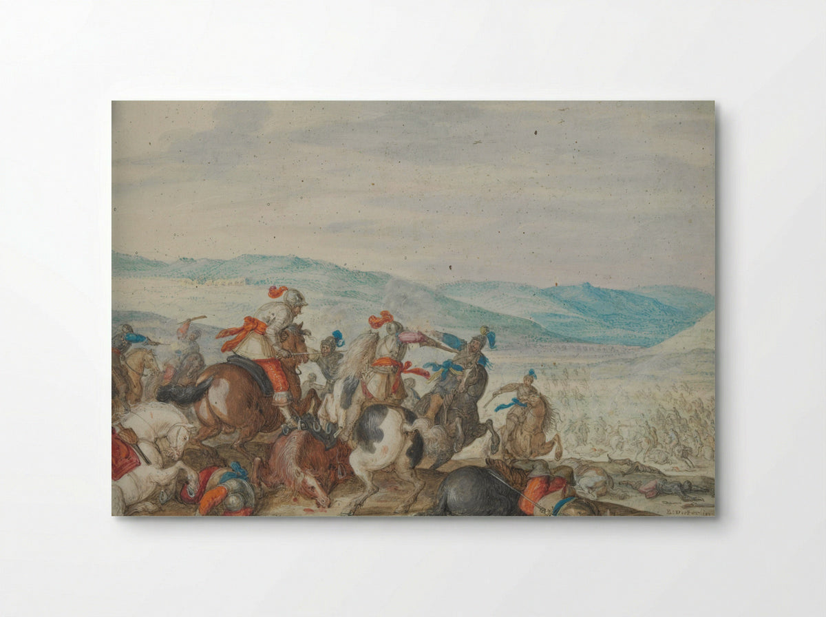 Cavalry Skirmish in a Mountainous Region - Bartholomäus Dietterlin - Poster