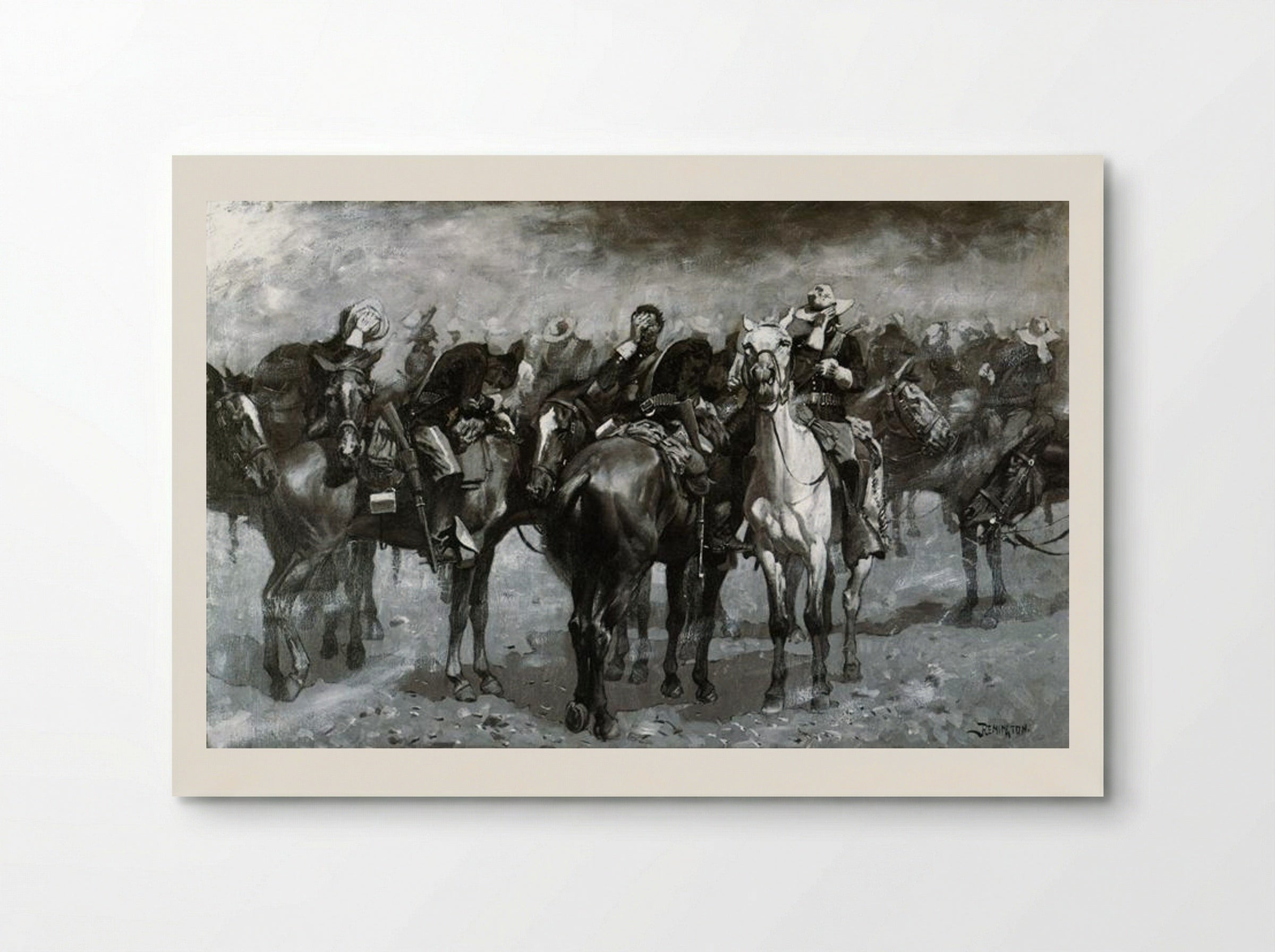 Cavalry in an Arizona Sandstorm - Frederic Remington - Poster