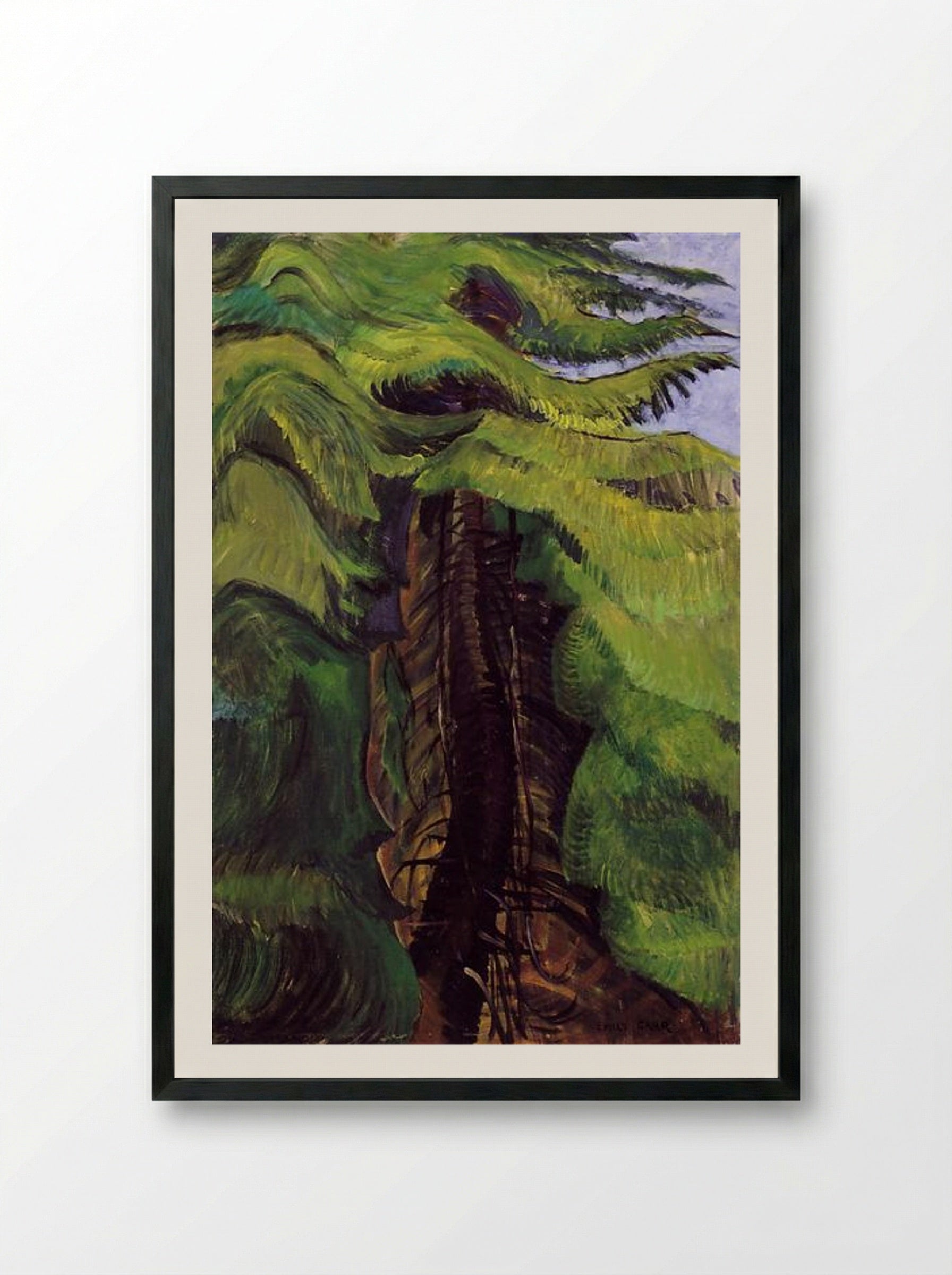 Cedar Sanctuary - Emily Carr - Framed Print Black