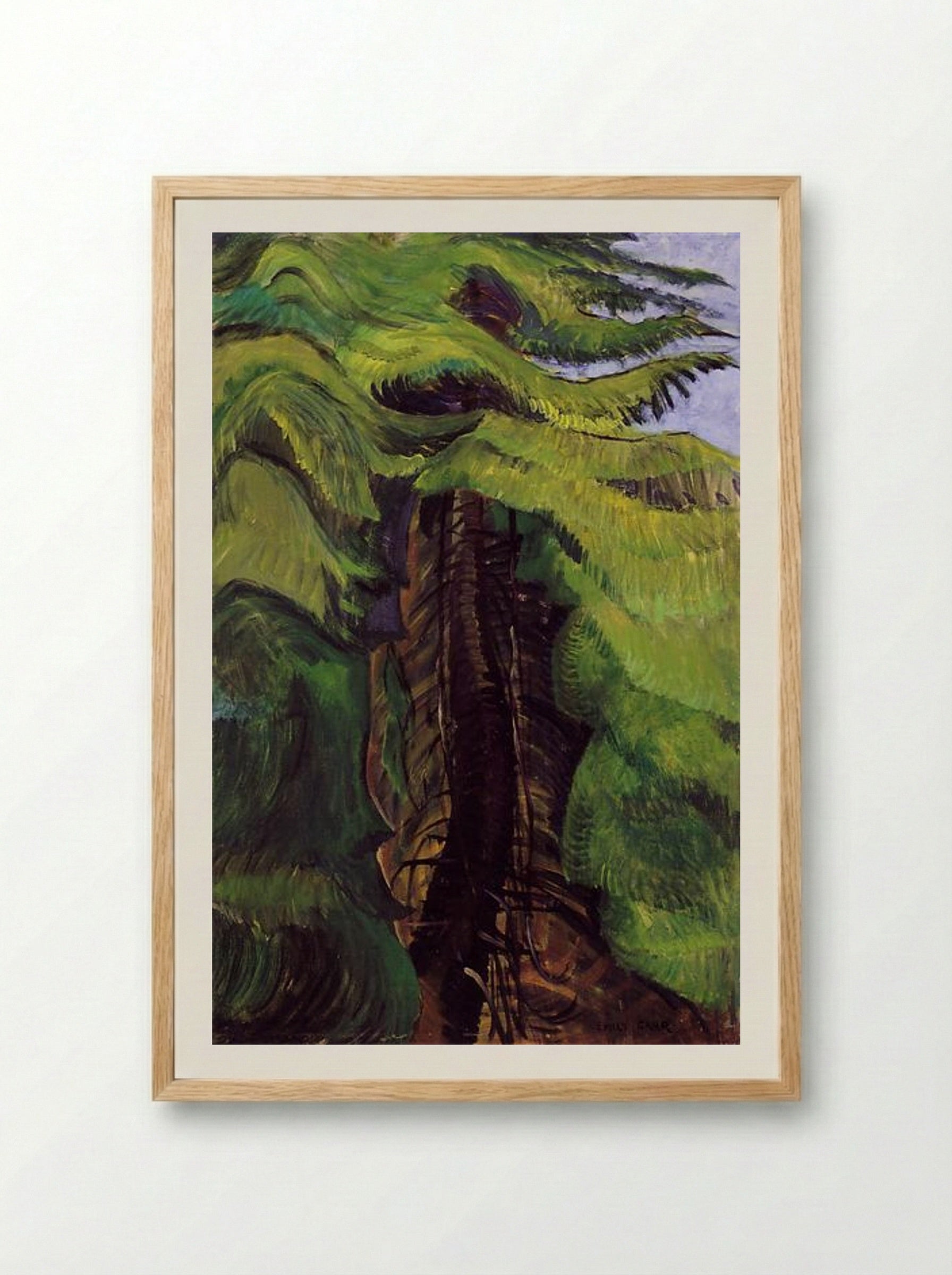 Cedar Sanctuary - Emily Carr - Framed Print Wood