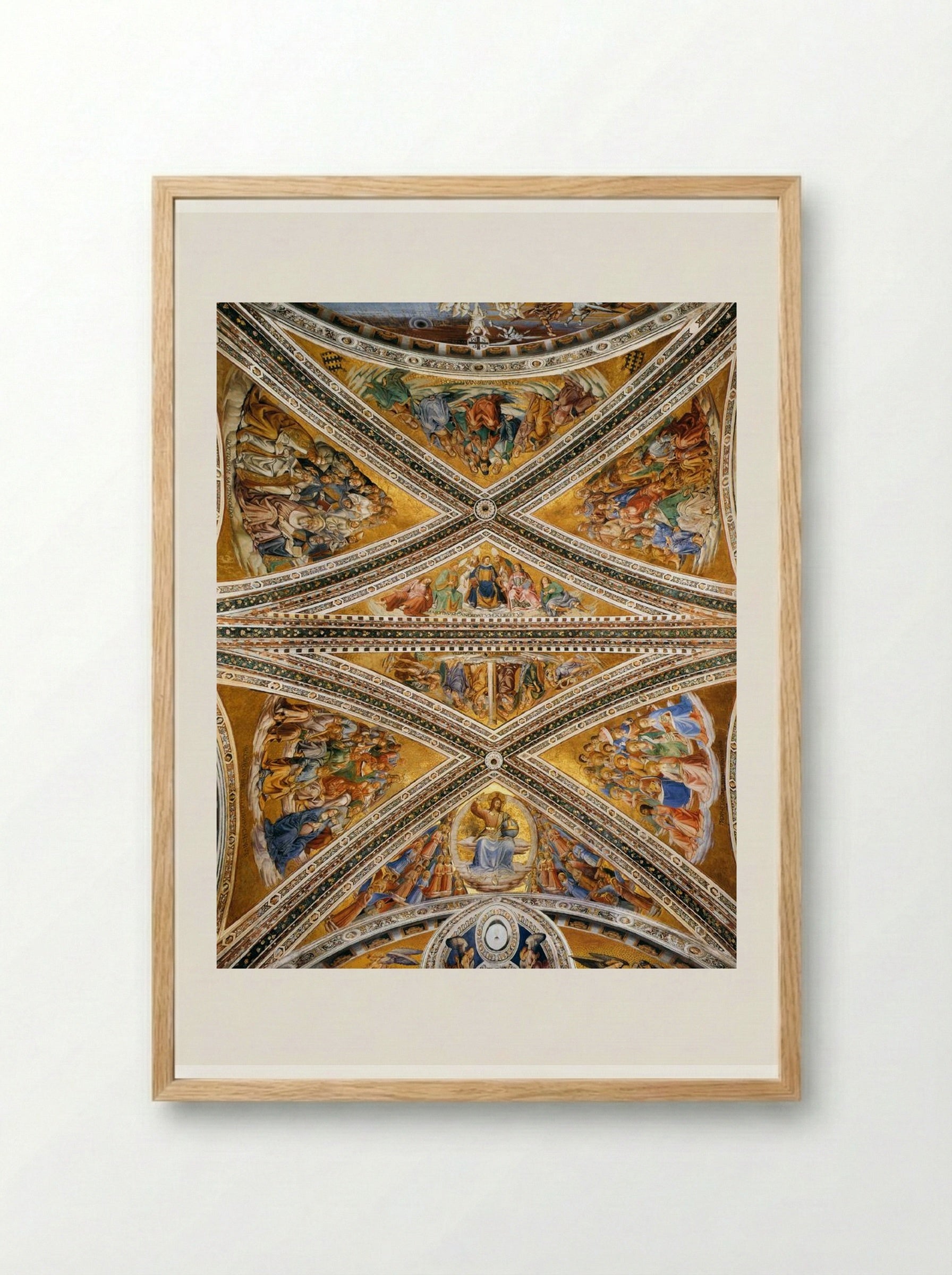 Ceiling Frescoes in the Chapel of San Brizio - Luca Signorelli - Framed Print Wood